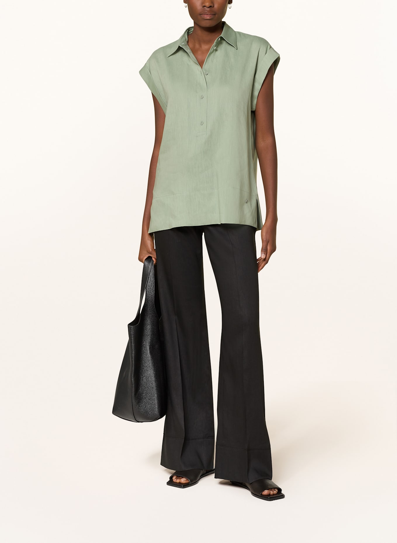 BOGNER Blusenshirt ROSALIE mit Leinen: HELLGRÜN