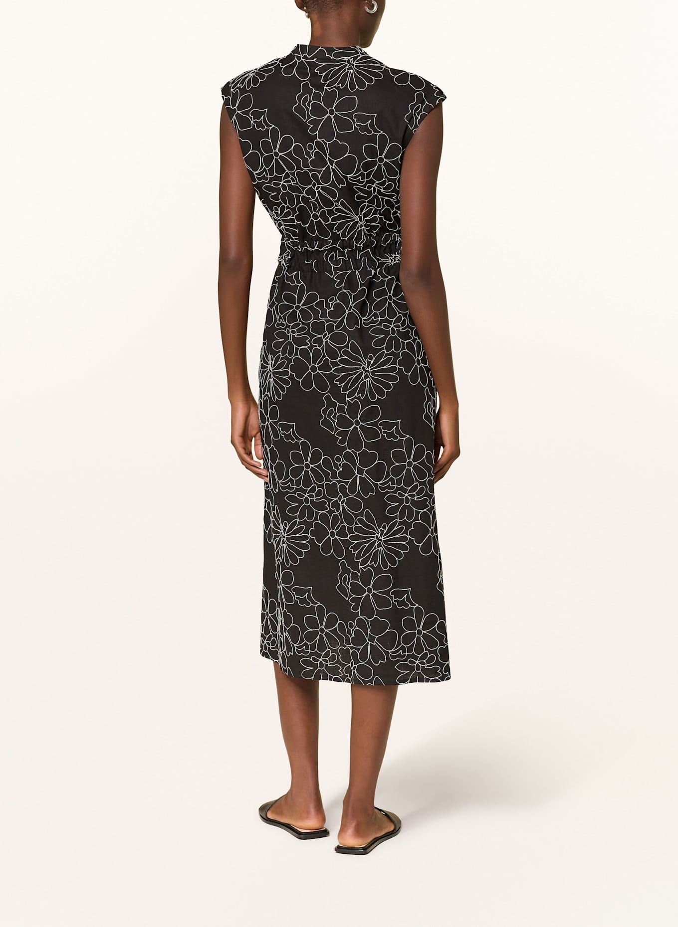 BOGNER Hemdblusenkleid CECILE und Leinen: SCHWARZ / WEISS