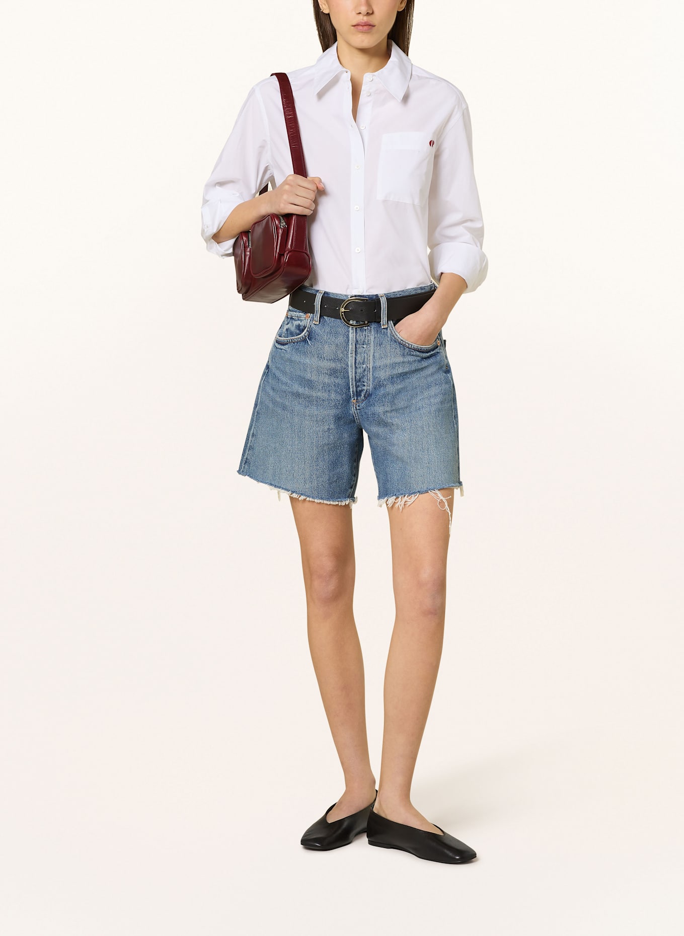 CITIZENS of HUMANITY Jeansshorts MARLOW: Amaretto Washed Black