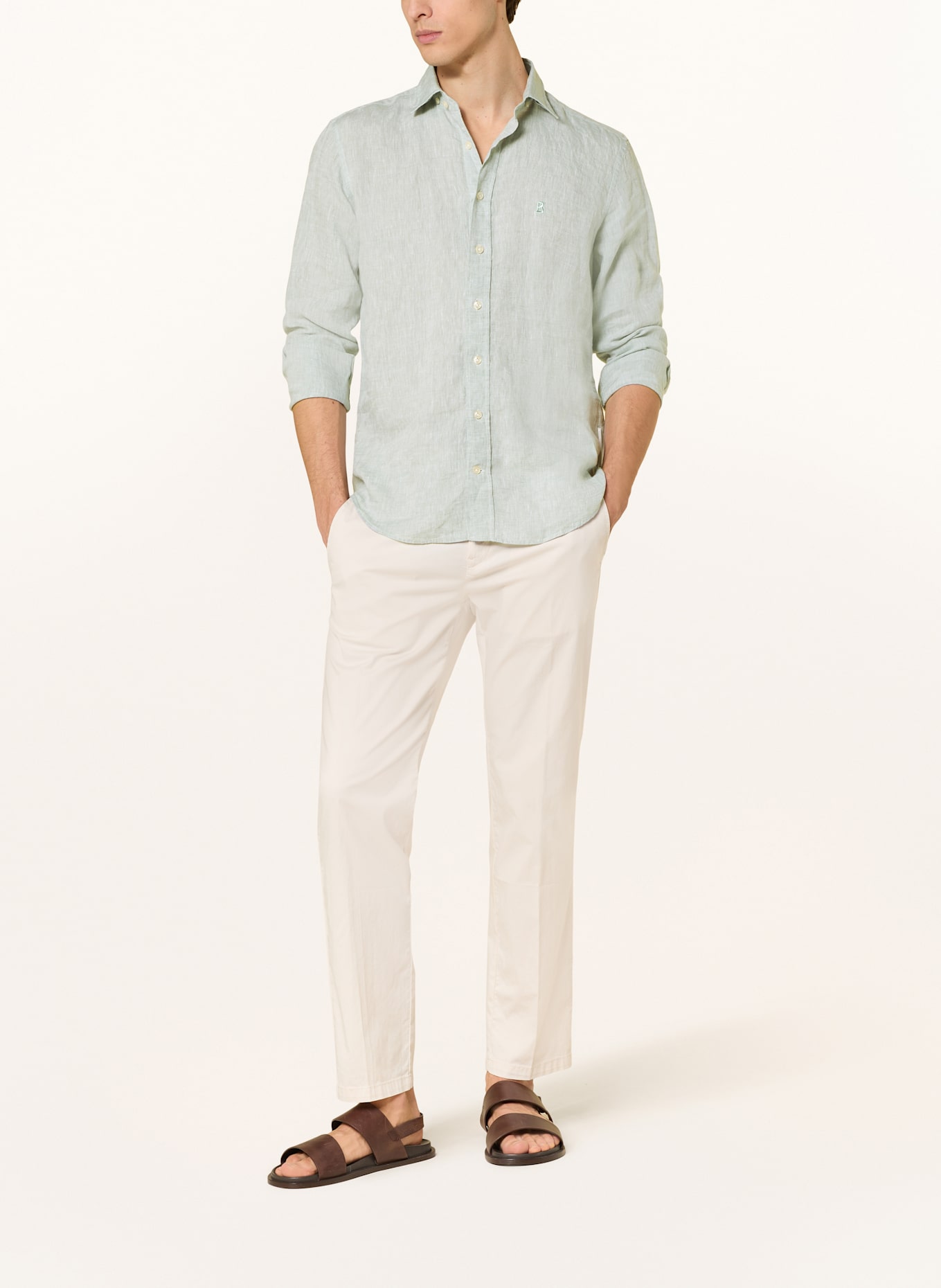 BOGNER Linen shirt TIMI Comfort Fit: LIGHT GREEN
