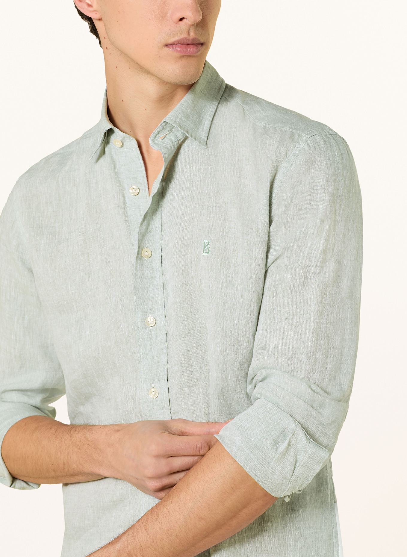 BOGNER Linen shirt TIMI Comfort Fit: LIGHT GREEN
