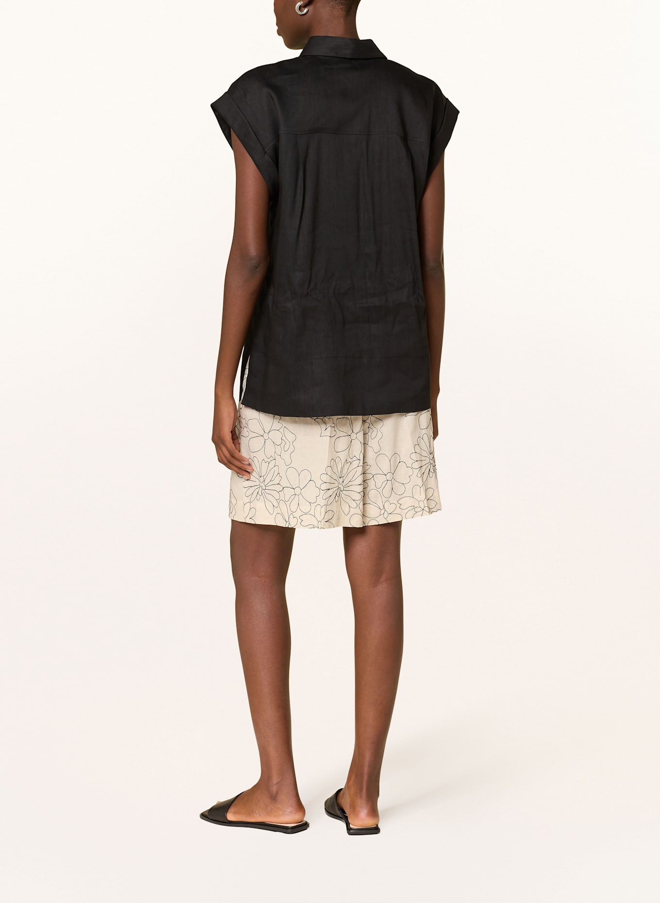 BOGNER Shorts: ECRU/ SCHWARZ