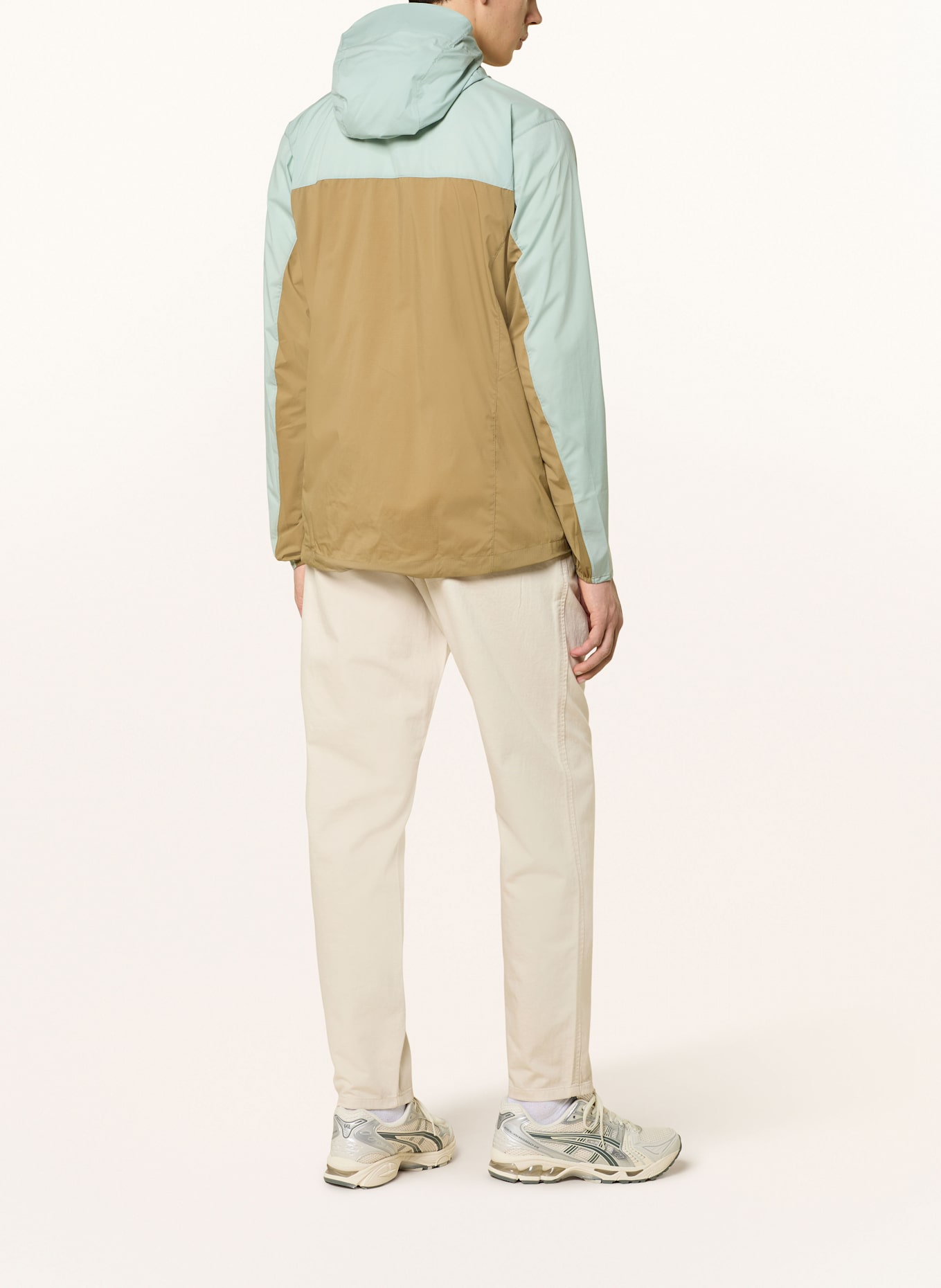 ARC'TERYX Windbreaker SQUAMISH HOODY: BEIGE/ HELLBLAU