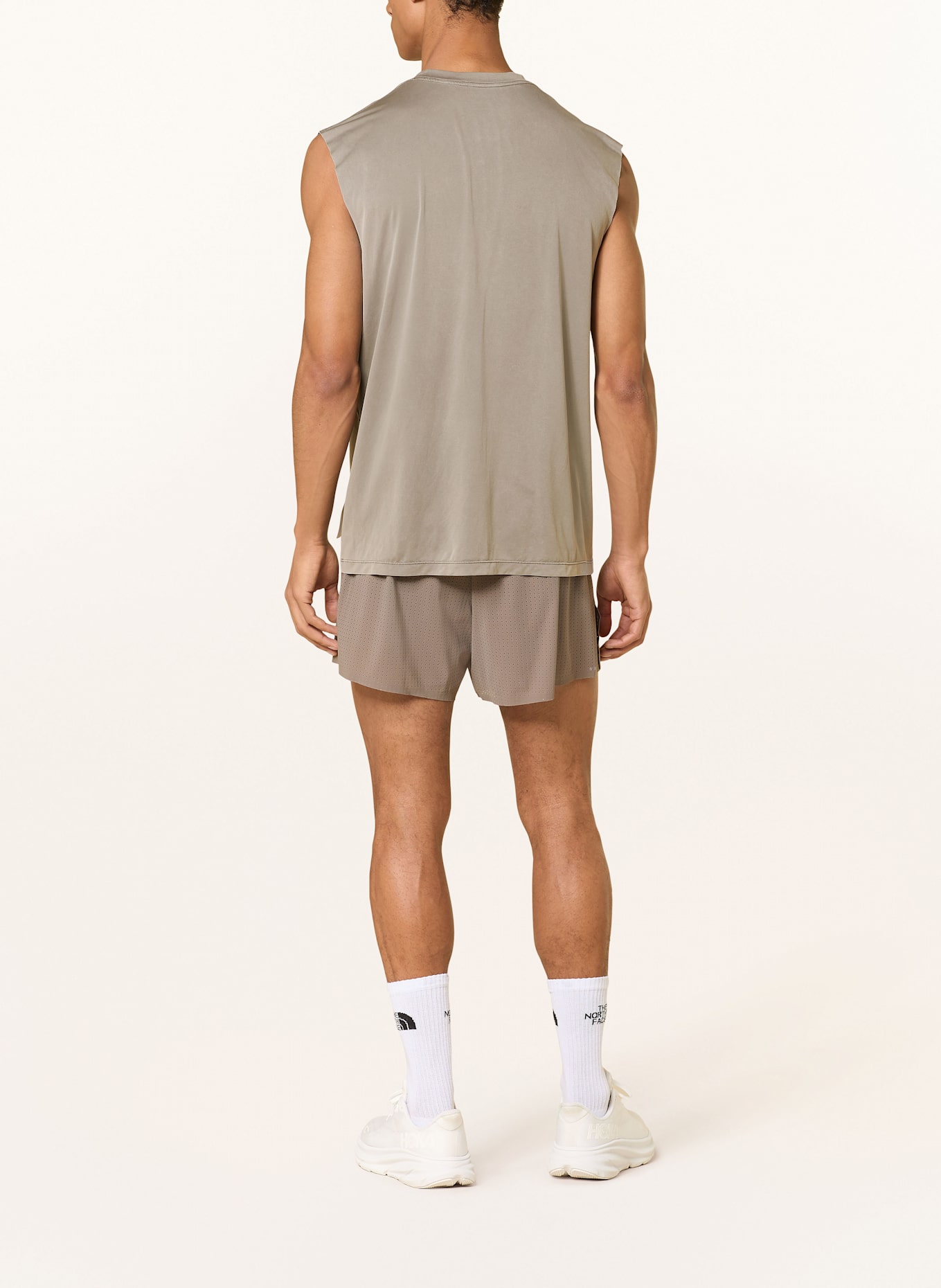 SATISFY 2-in-1 running shorts SPACE-O™ 5": TAUPE