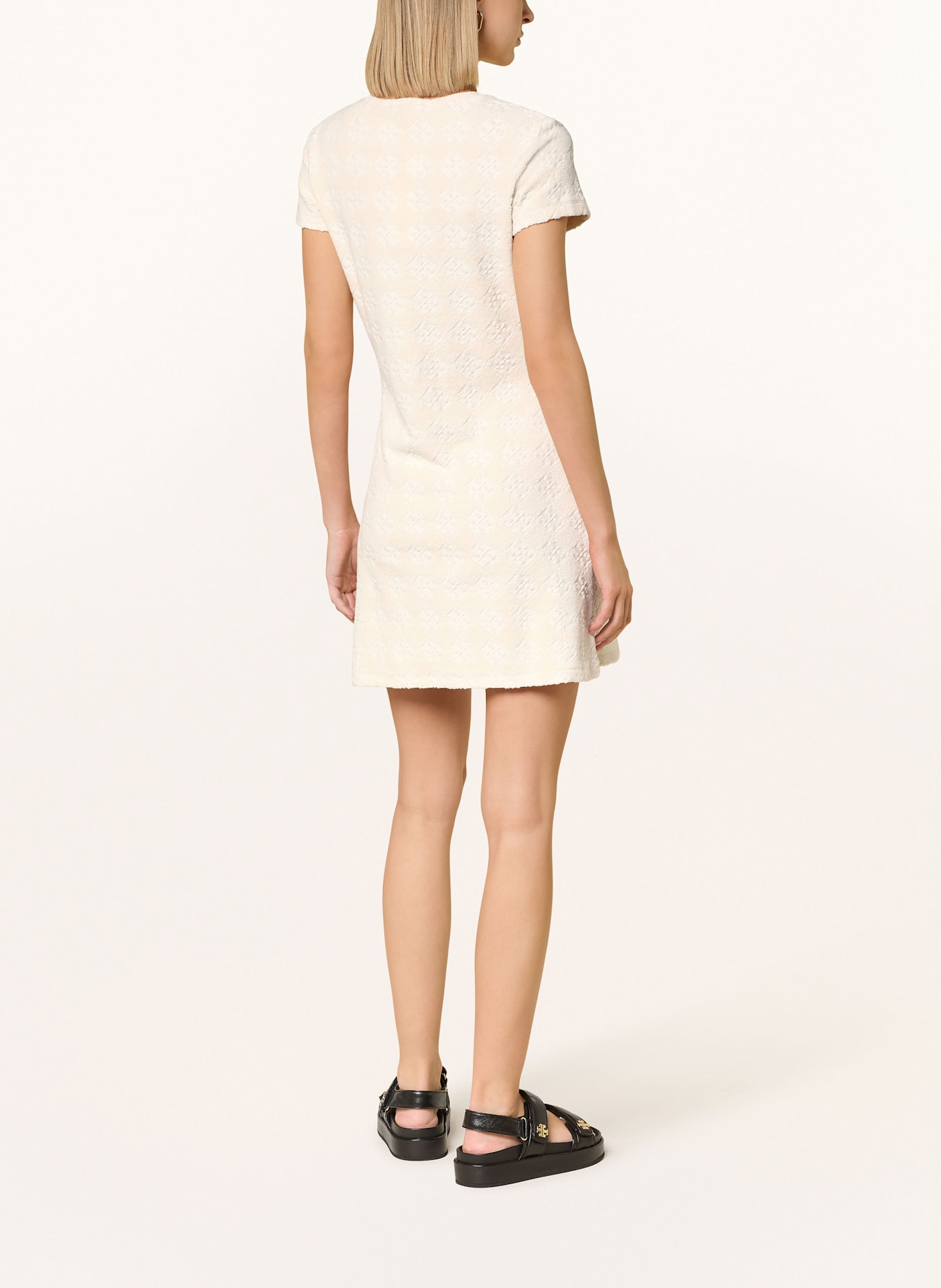 TORY BURCH Plážové šaty z froté: KRÉMOVÁ