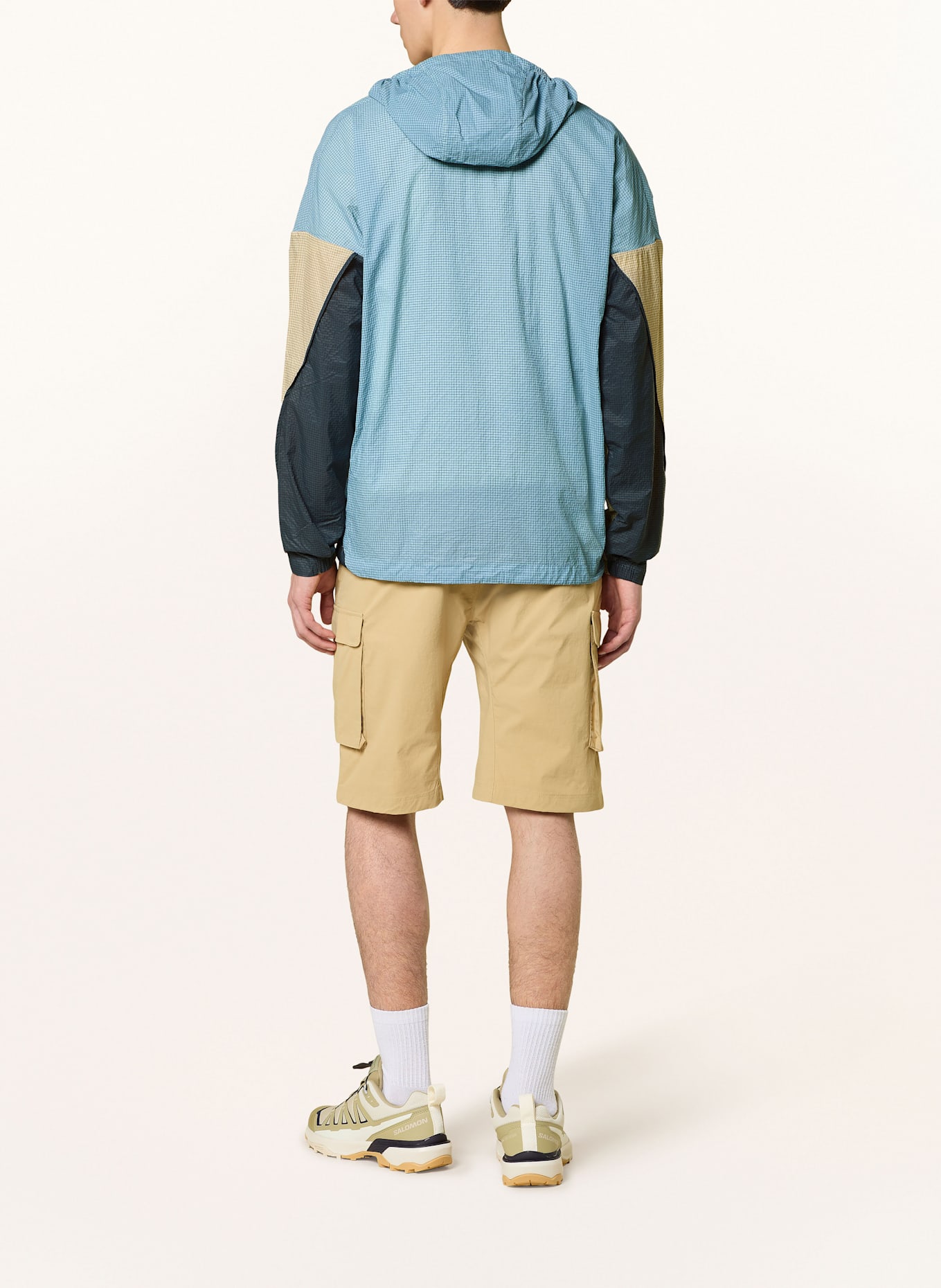 adidas TERREX Windbreaker TERREX XPLORIC: HELLBLAU / BEIGE / DUNKELGRAU