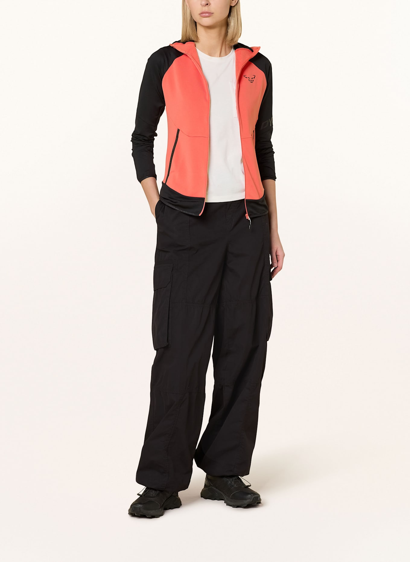 DYNAFIT Fleecejacke TRANSALPER: HELLROT / SCHWARZ