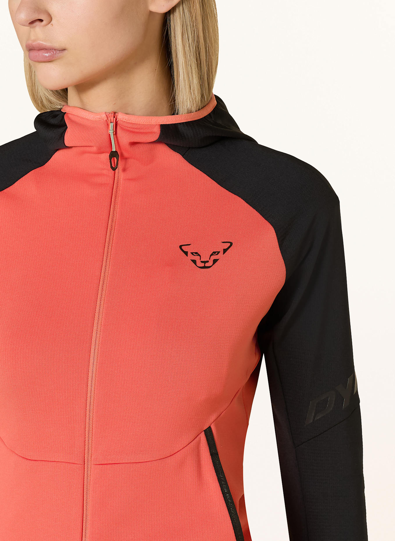 DYNAFIT Fleecejacke TRANSALPER: HELLROT / SCHWARZ