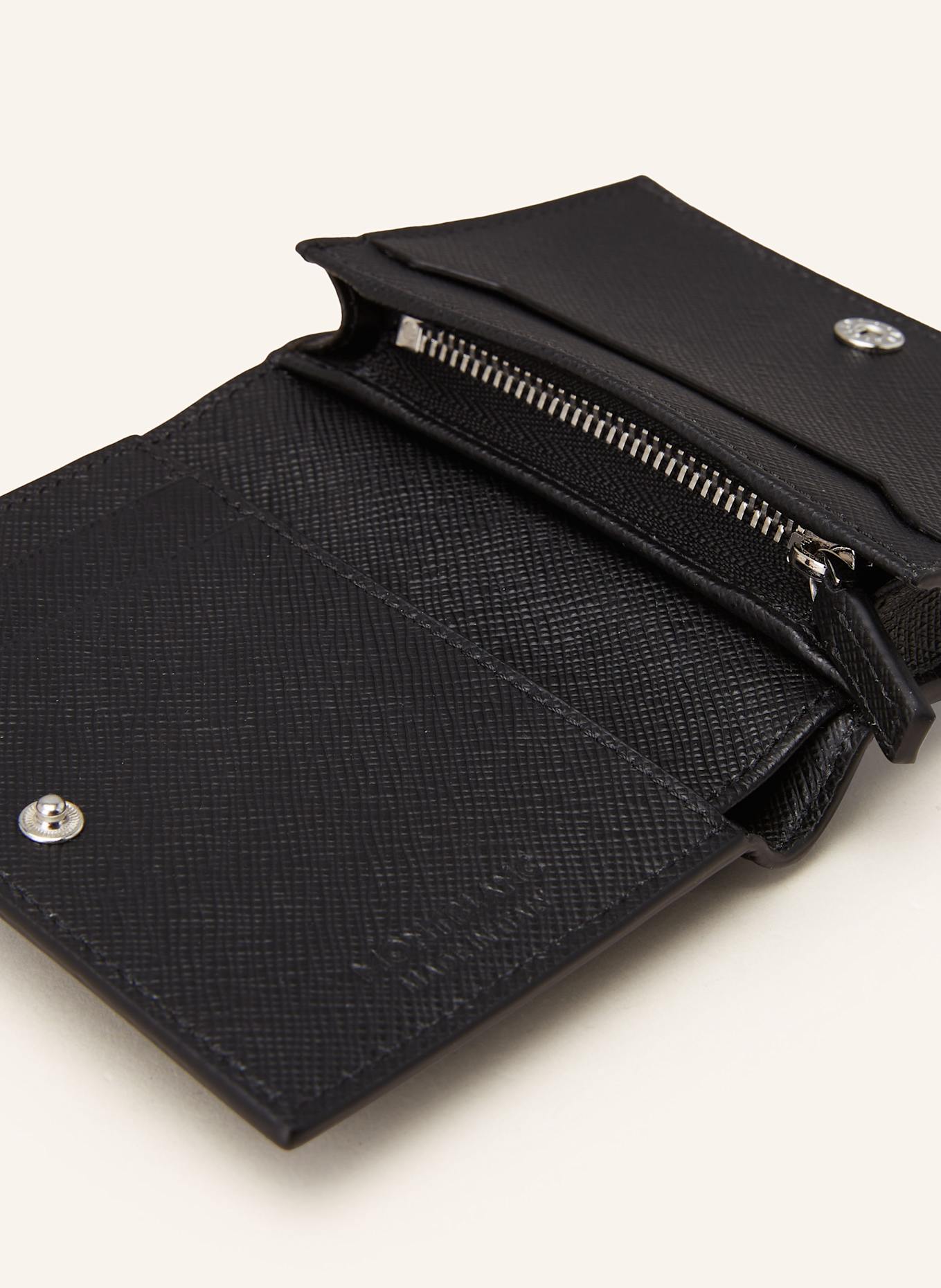 MONTBLANC Saffiano-Geldbörse: SCHWARZ