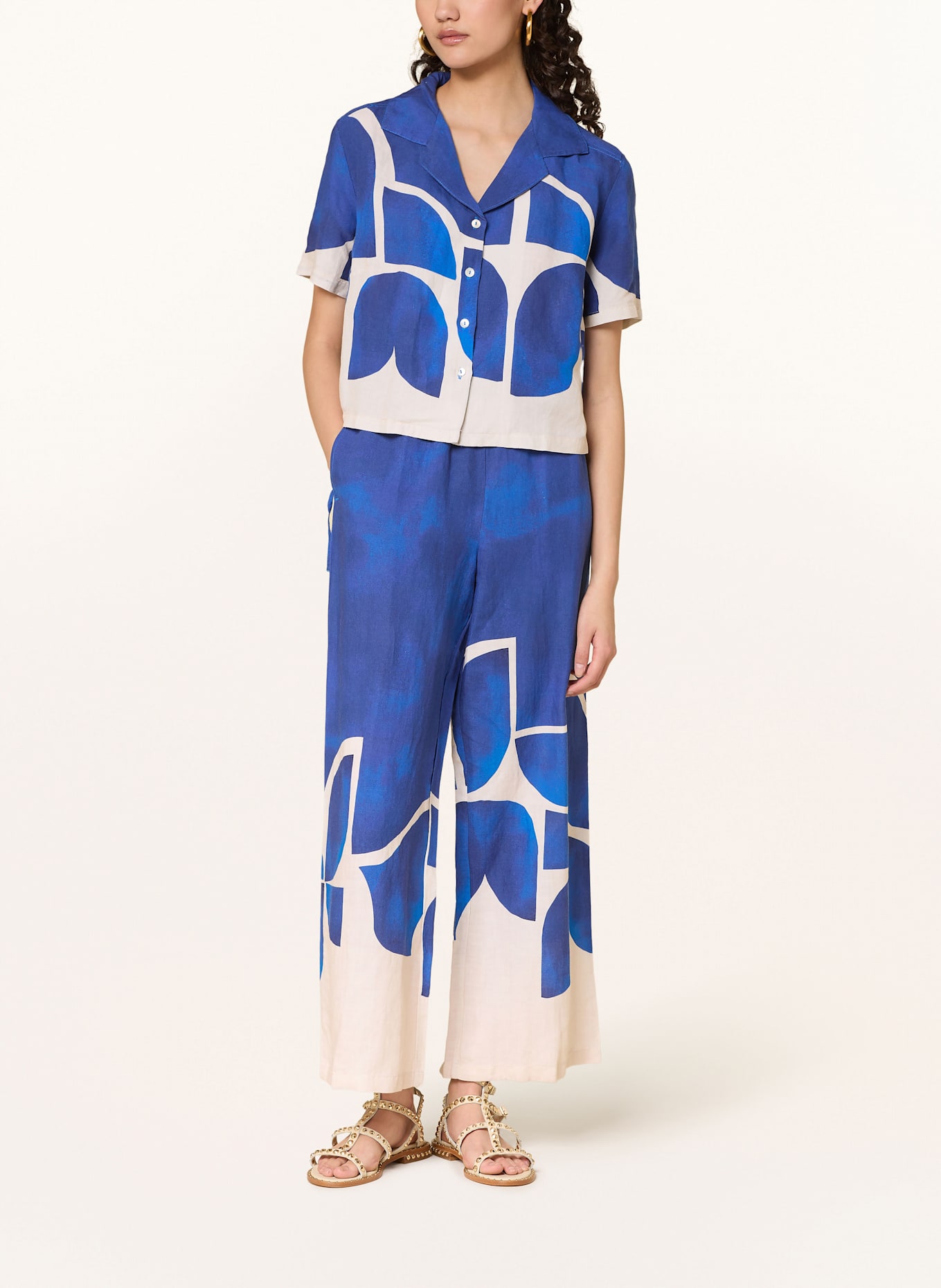 SEAFOLLY Marlenehose SUNRAY: DUNKELBLAU / ECRU