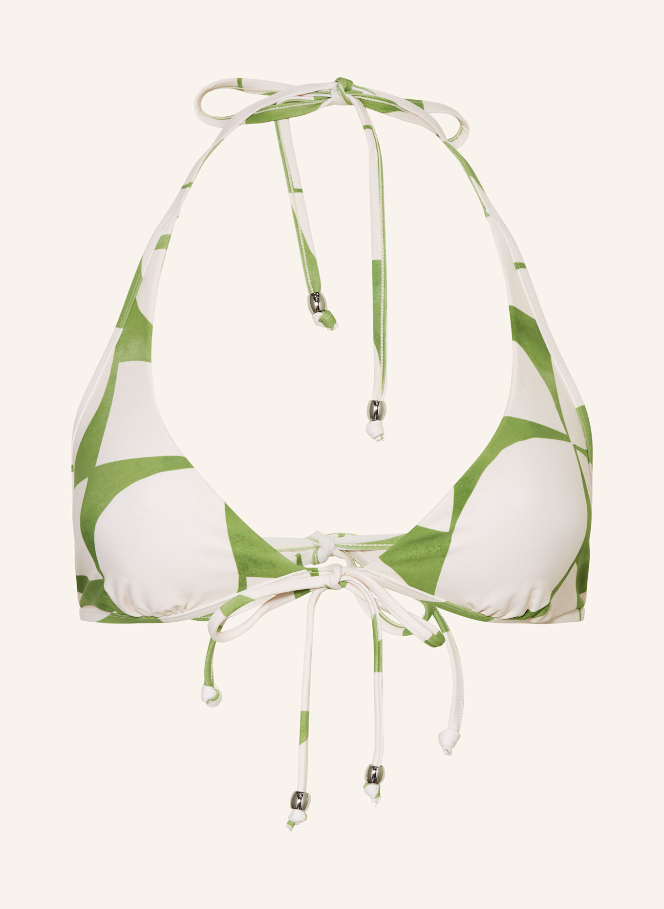 SEAFOLLY Neckholder-Bikini-Top SUNRAY: HELLGRÜN / CREME