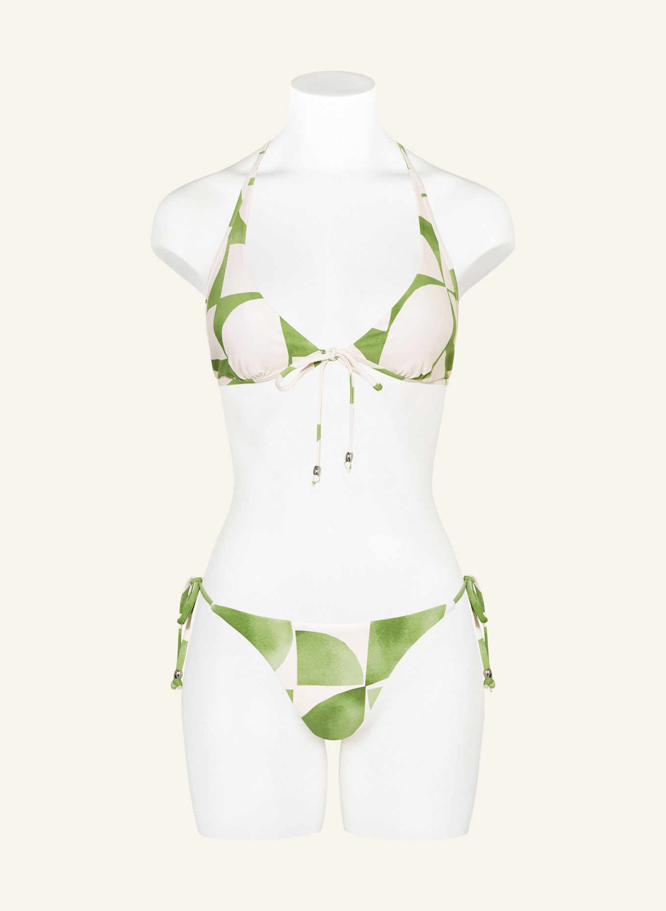 SEAFOLLY Neckholder-Bikini-Top SUNRAY: HELLGRÜN / CREME