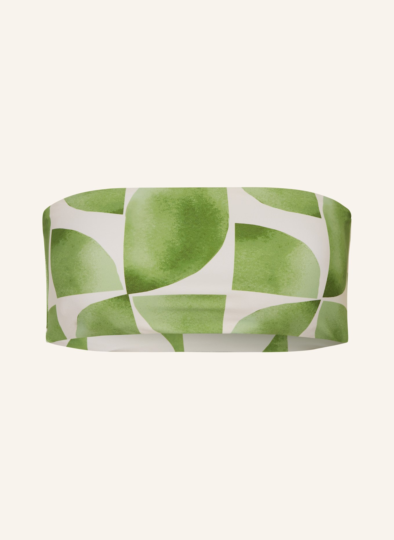 SEAFOLLY Bandeau-Bikini-Top SUNRAY zum Wenden: HELLGRÜN/ CREME