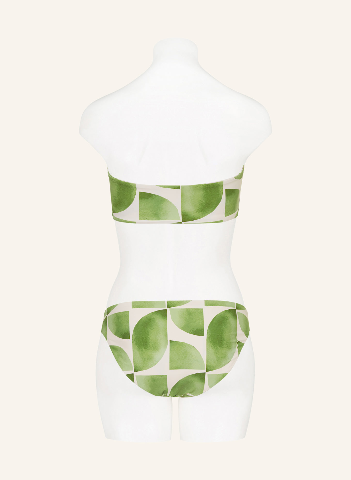 SEAFOLLY Bandeau-Bikini-Top SUNRAY zum Wenden: HELLGRÜN/ CREME
