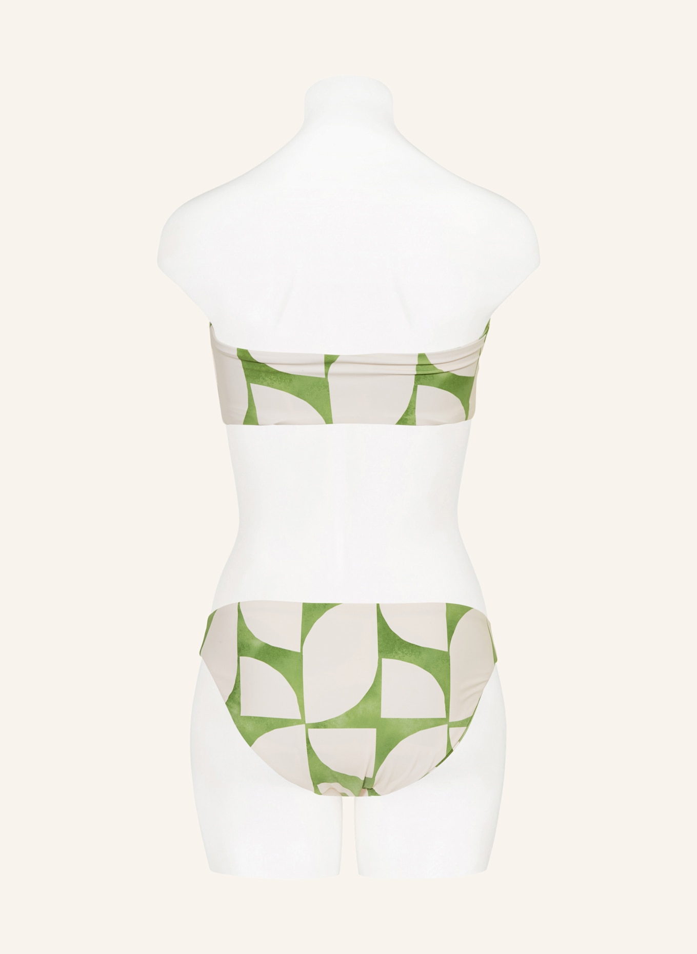 SEAFOLLY Bandeau-Bikini-Top SUNRAY zum Wenden: HELLGRÜN/ CREME