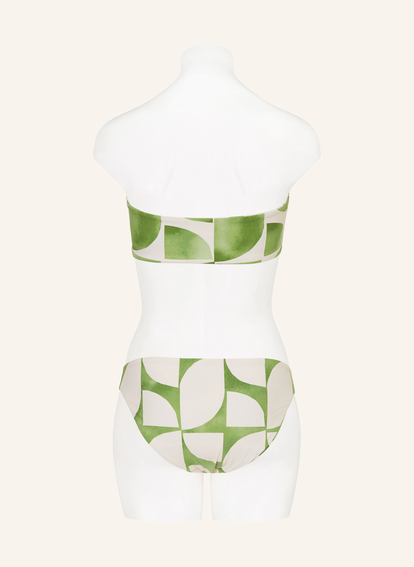 SEAFOLLY Bandeau-Bikini-Top SUNRAY zum Wenden: HELLGRÜN/ CREME