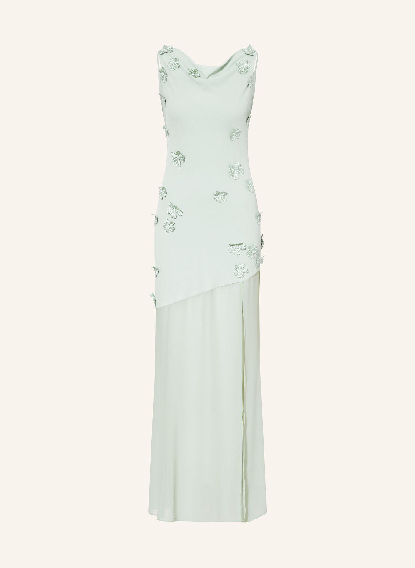 ROTATE Dress with frills: MINT