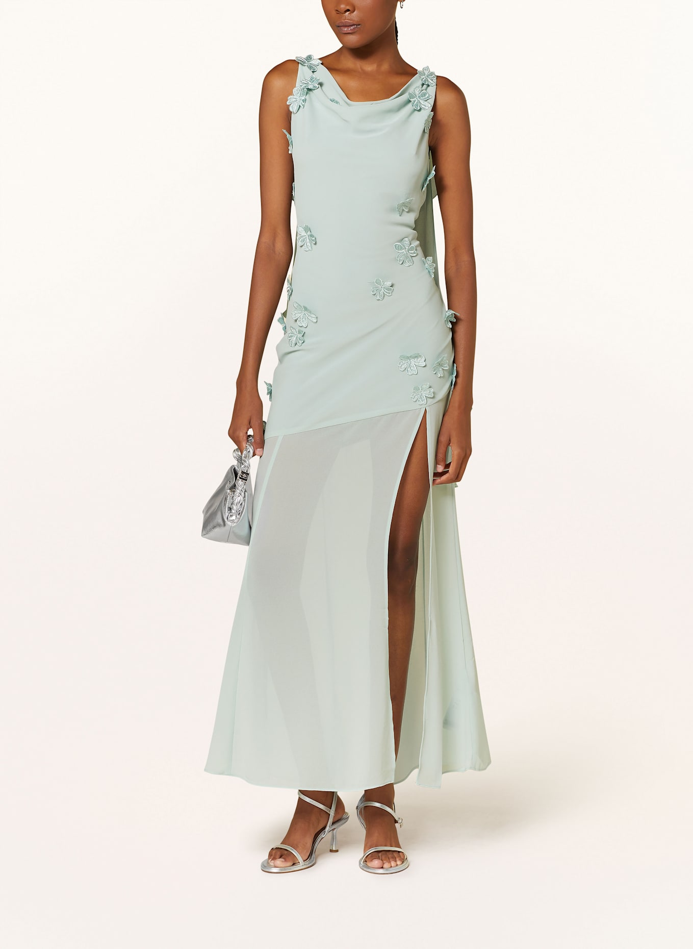 ROTATE Dress with frills: MINT
