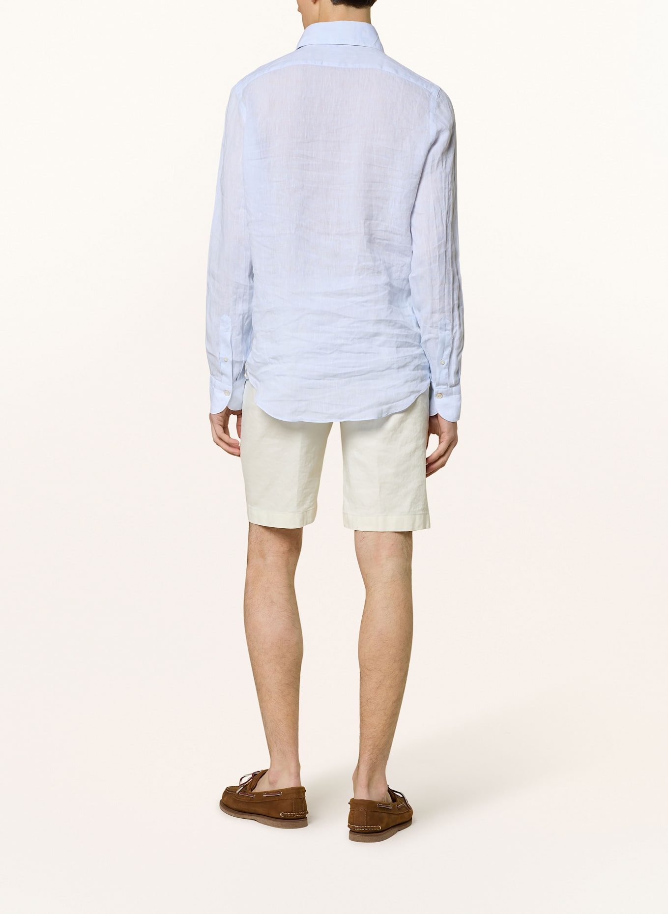 FINAMORE 1925 Leinenhemd TOKYO SERGIO Slim Fit: HELLBLAU