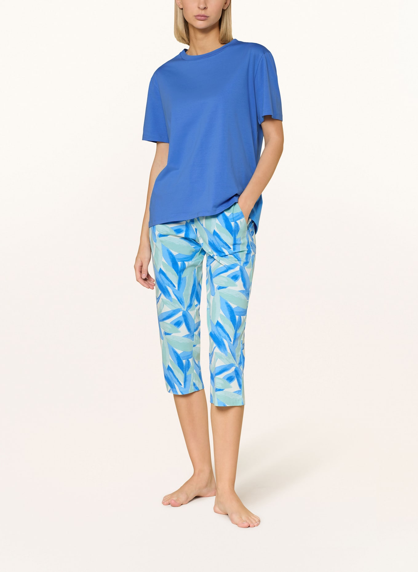 SCHIESSER Schlafshirt MIX+RELAX: BLAU