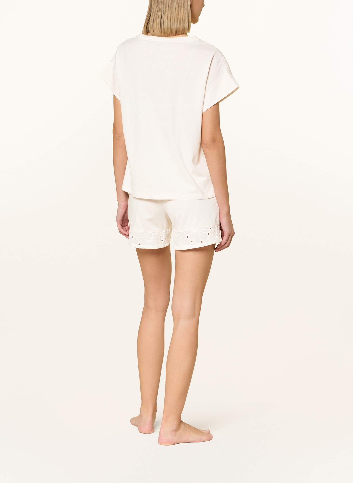 SCHIESSER Shorty-Schlafanzug CASUAL NIGHTWEAR: WEISS