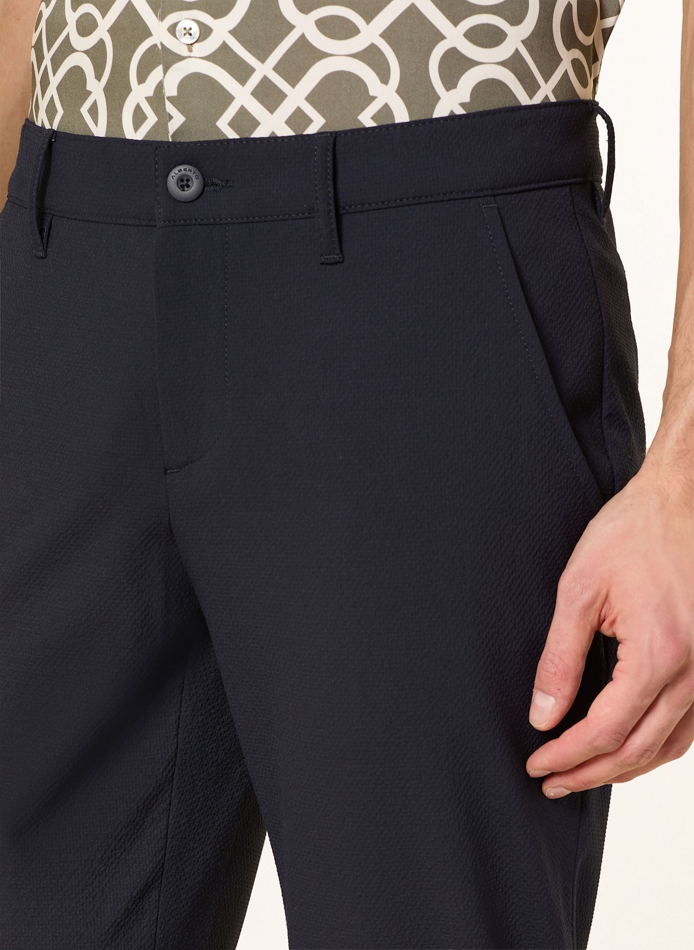 ALBERTO Spodnie LOU regular fit: GRANATOWY