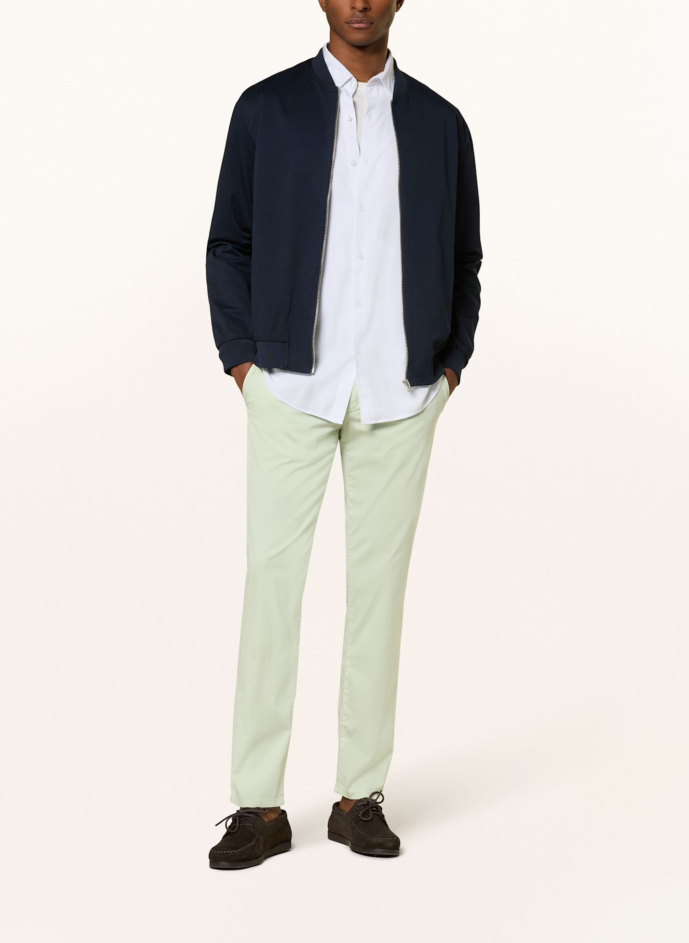 ALBERTO Chinosy LOU regular fit: JASNOZIELONY