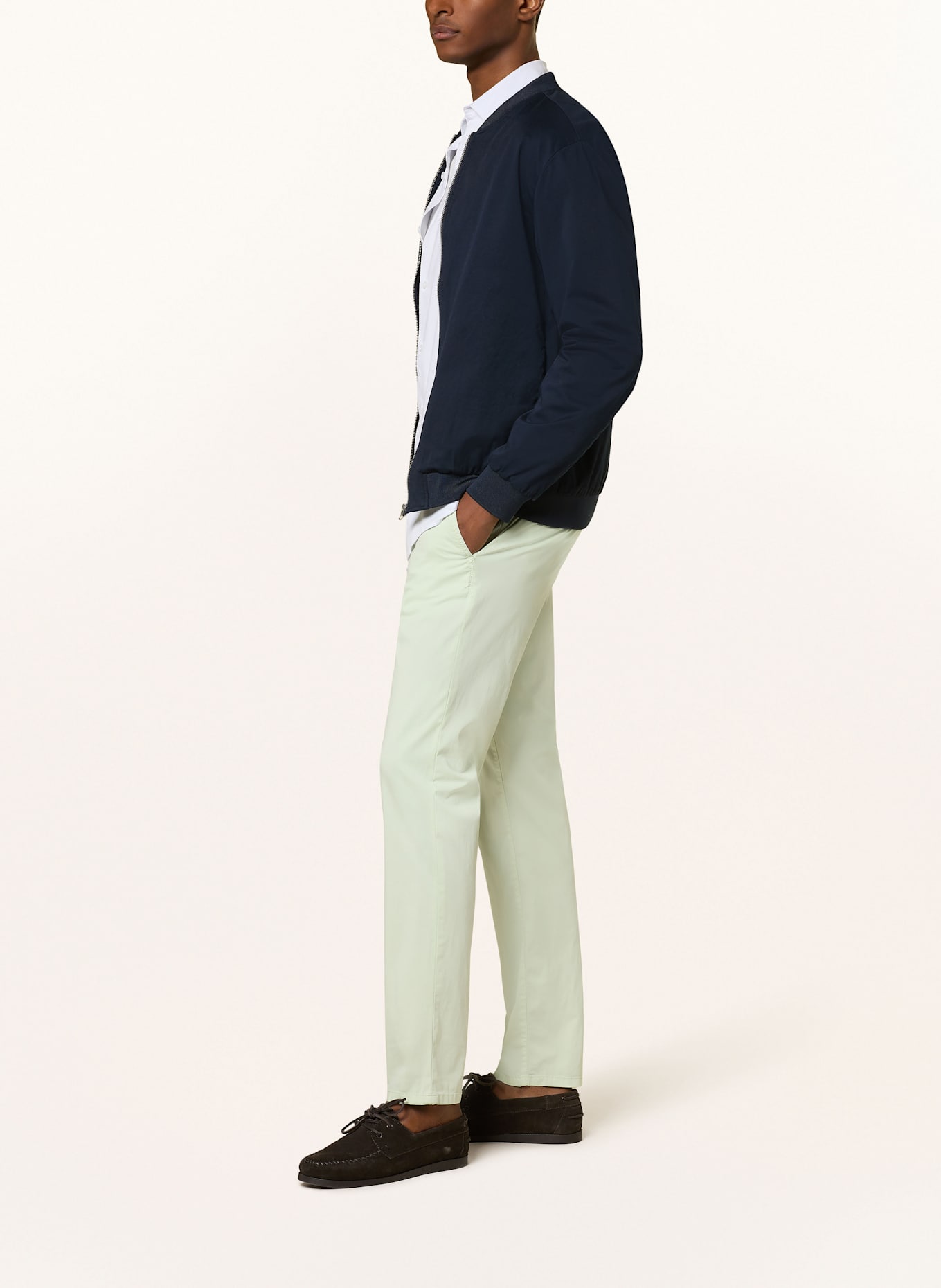 ALBERTO Chinosy LOU regular fit: JASNOZIELONY