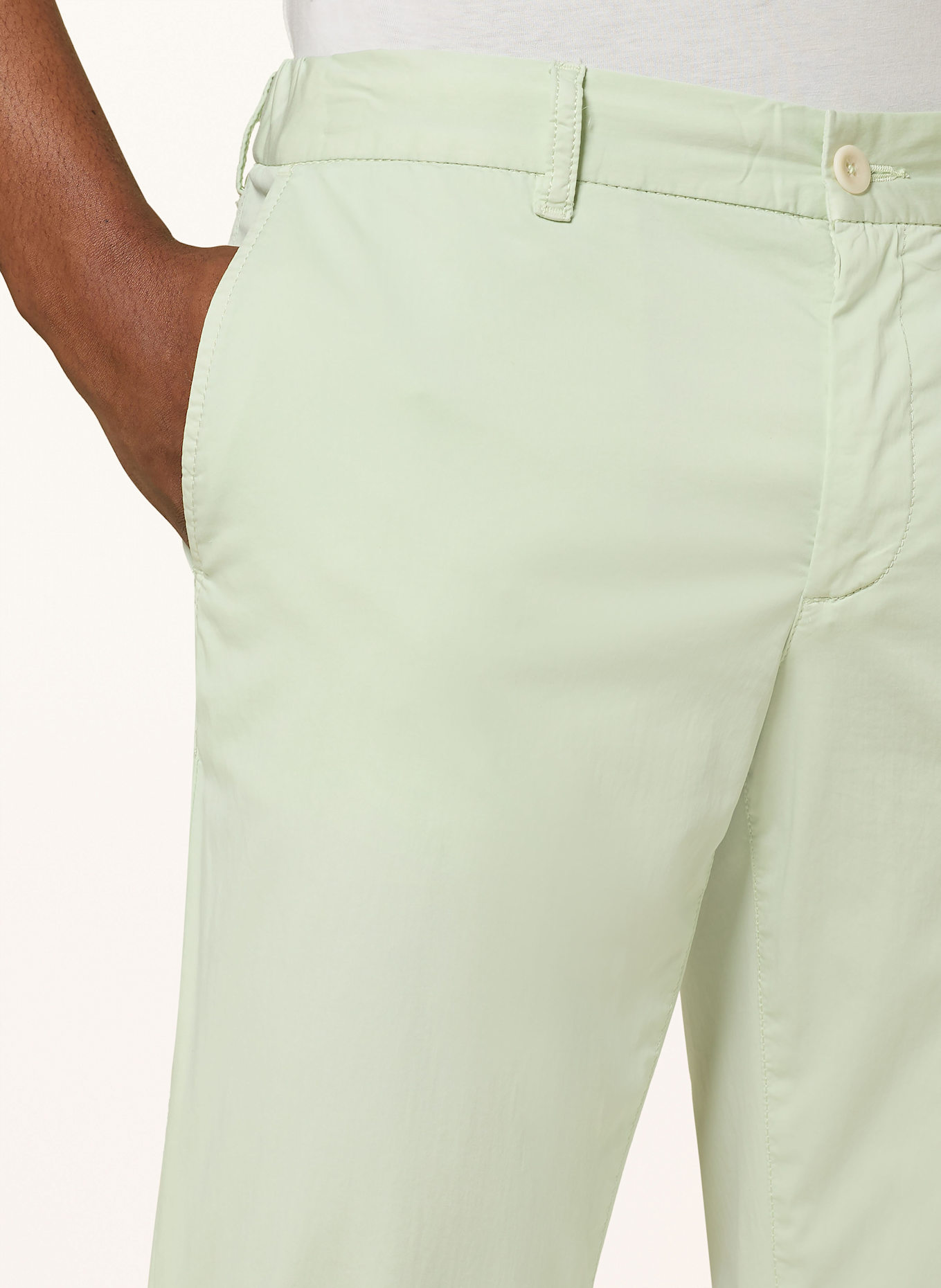 ALBERTO Chinosy LOU regular fit: JASNOZIELONY