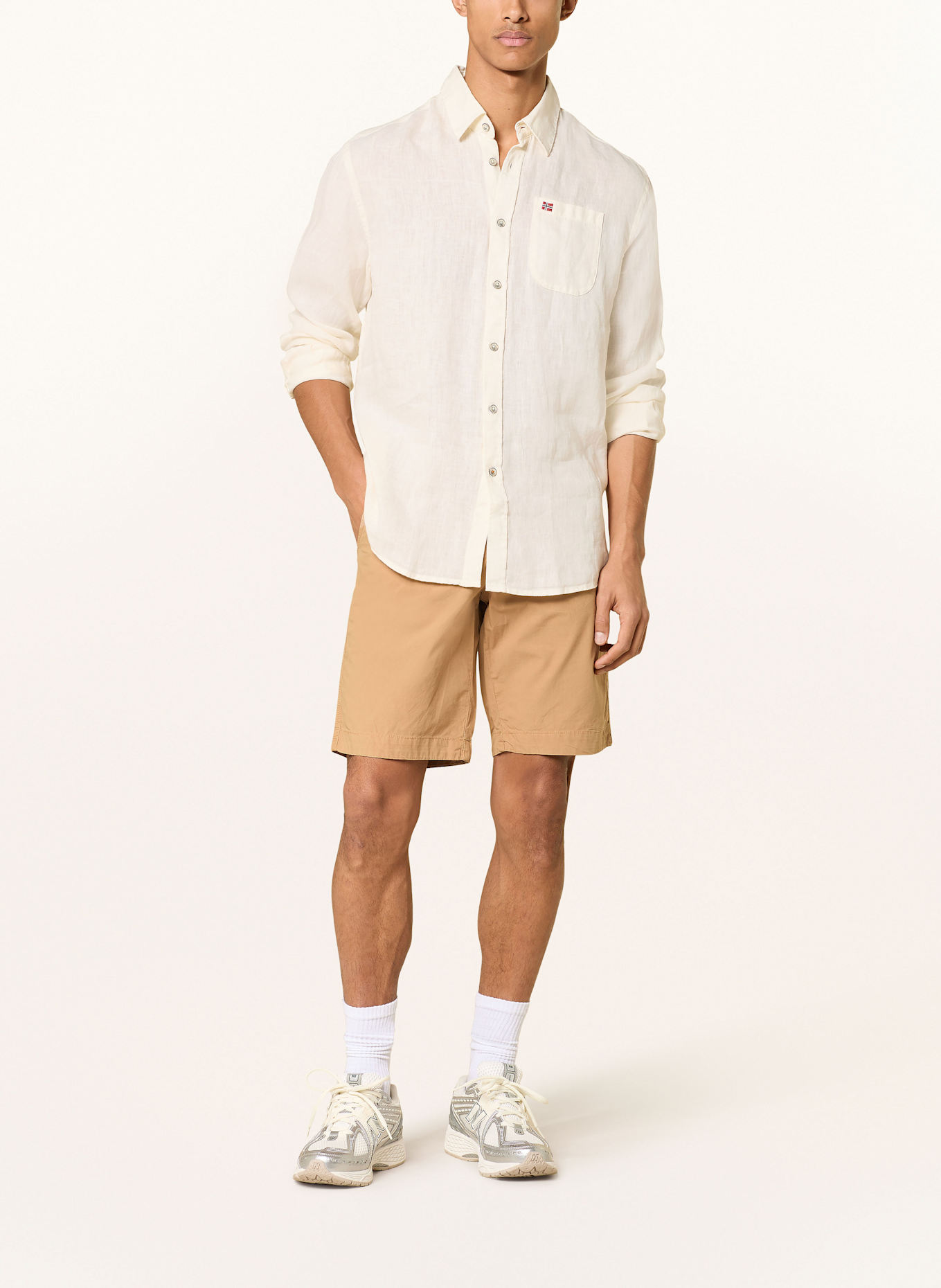 NAPAPIJRI Leinenhemd G-LINEN LS Regular Fit, Farbe: ECRU (Bild 2)