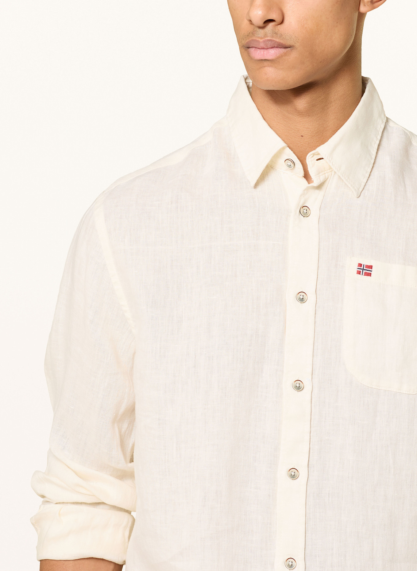 NAPAPIJRI Leinenhemd G-LINEN LS Regular Fit, Farbe: ECRU (Bild 4)