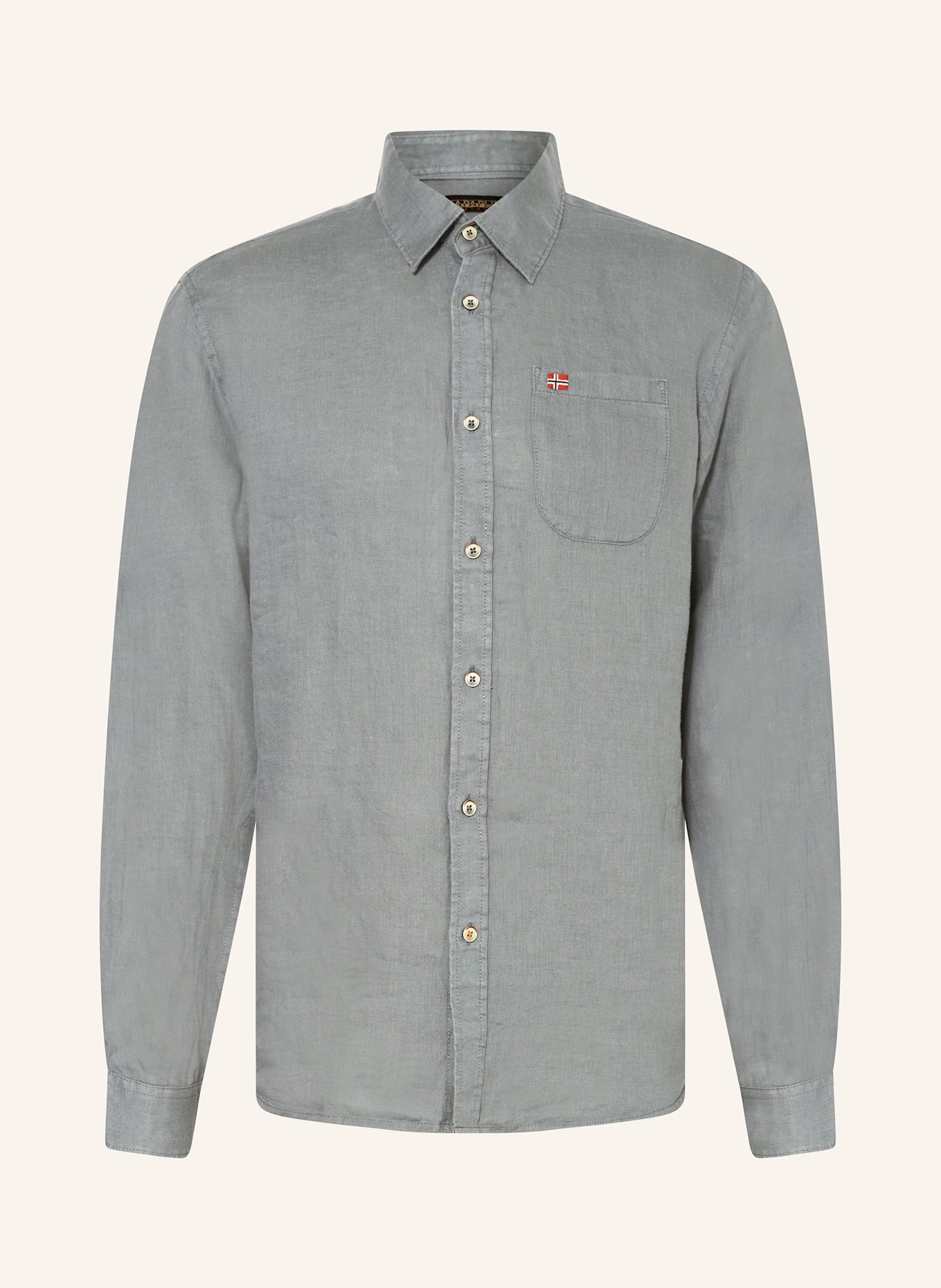 NAPAPIJRI Linen shirt G-LINEN LS Regular Fit: GRAY