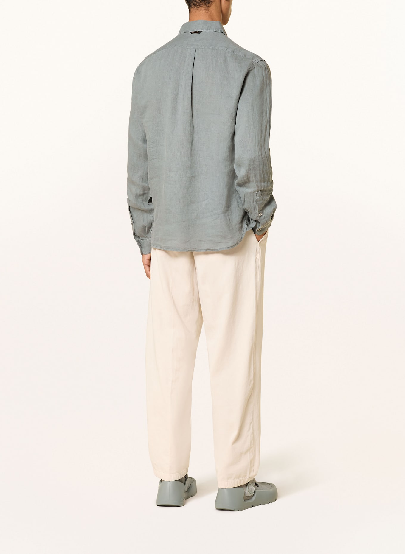 NAPAPIJRI Linen shirt G-LINEN LS Regular Fit: GRAY