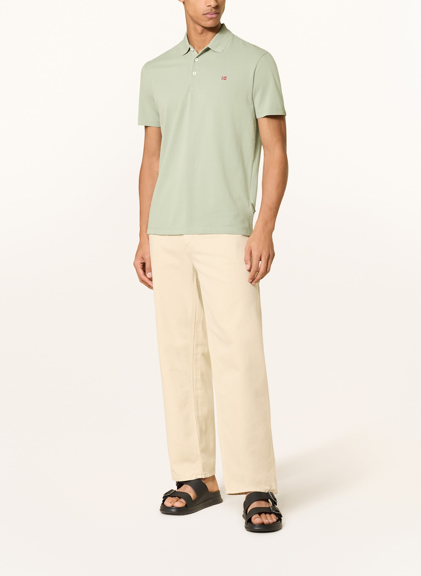 NAPAPIJRI Piqué polo shirt EALIS: LIGHT GREEN