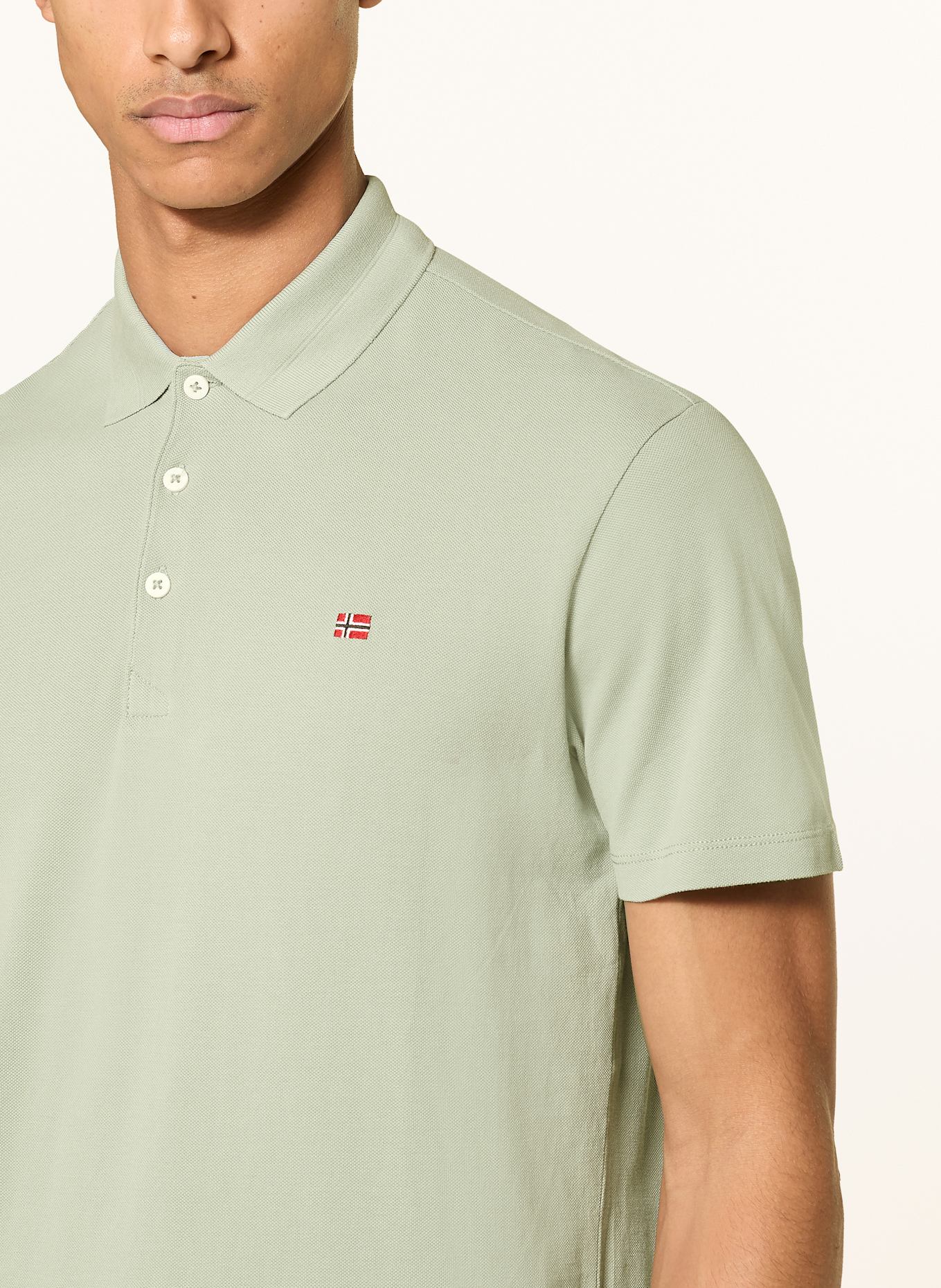 NAPAPIJRI Piqué polo shirt EALIS: LIGHT GREEN