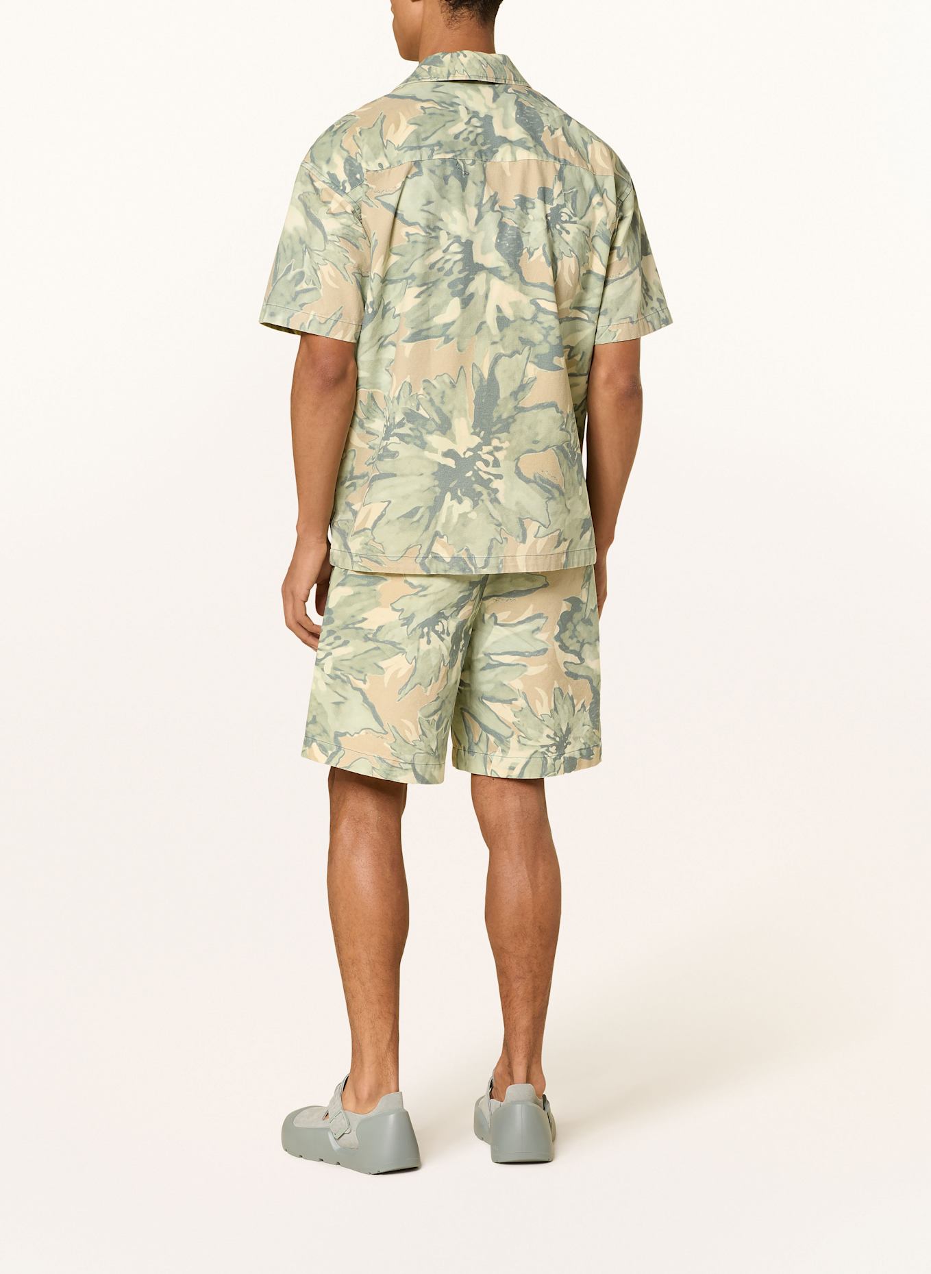NAPAPIJRI Resort shirt TALLA Comfort Fit: GREEN/ LIGHT GREEN/ BEIGE