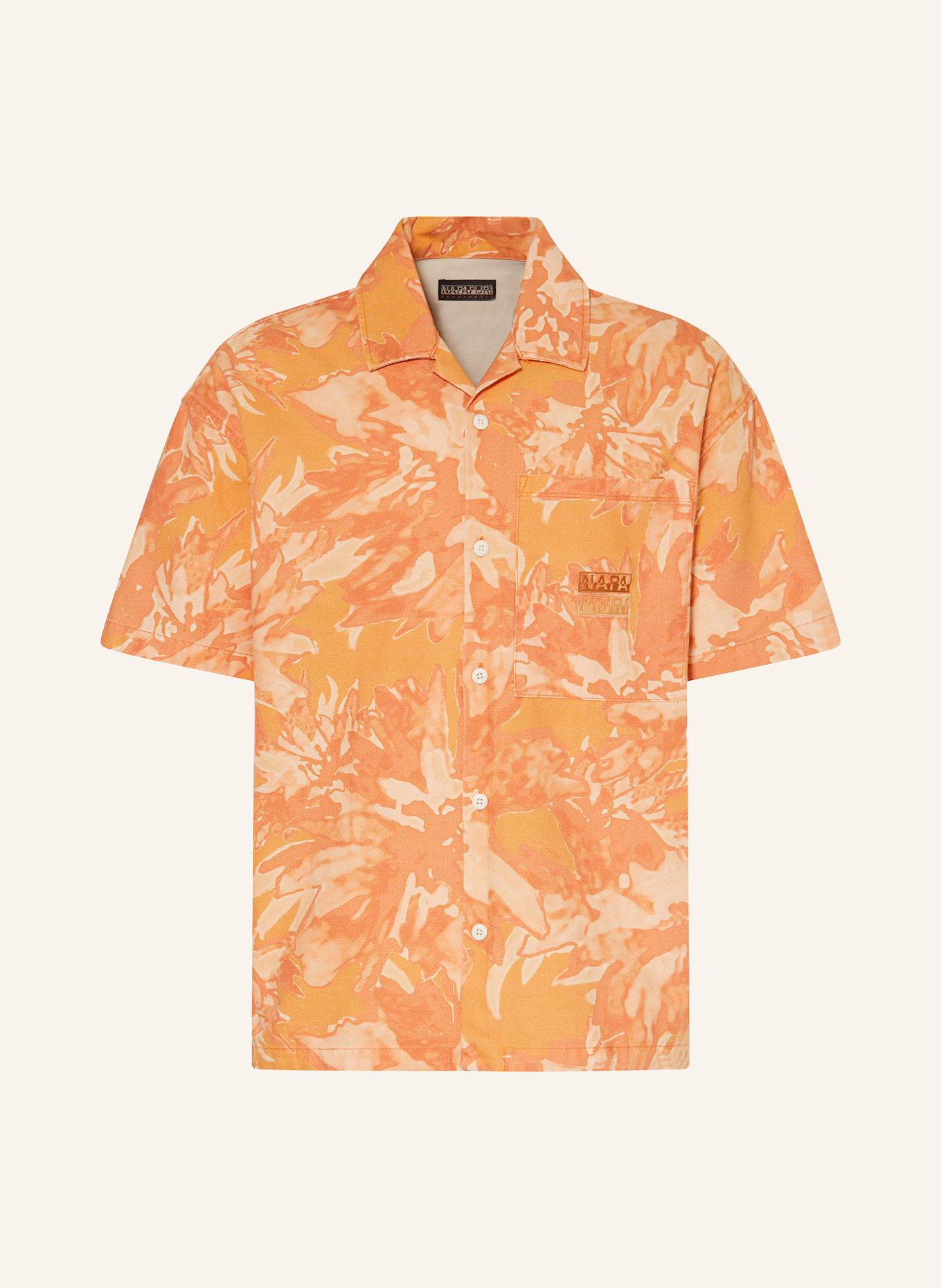 NAPAPIJRI Resort shirt TALLA Comfort Fit: ORANGE/ DARK ORANGE/ LIGHT ORANGE