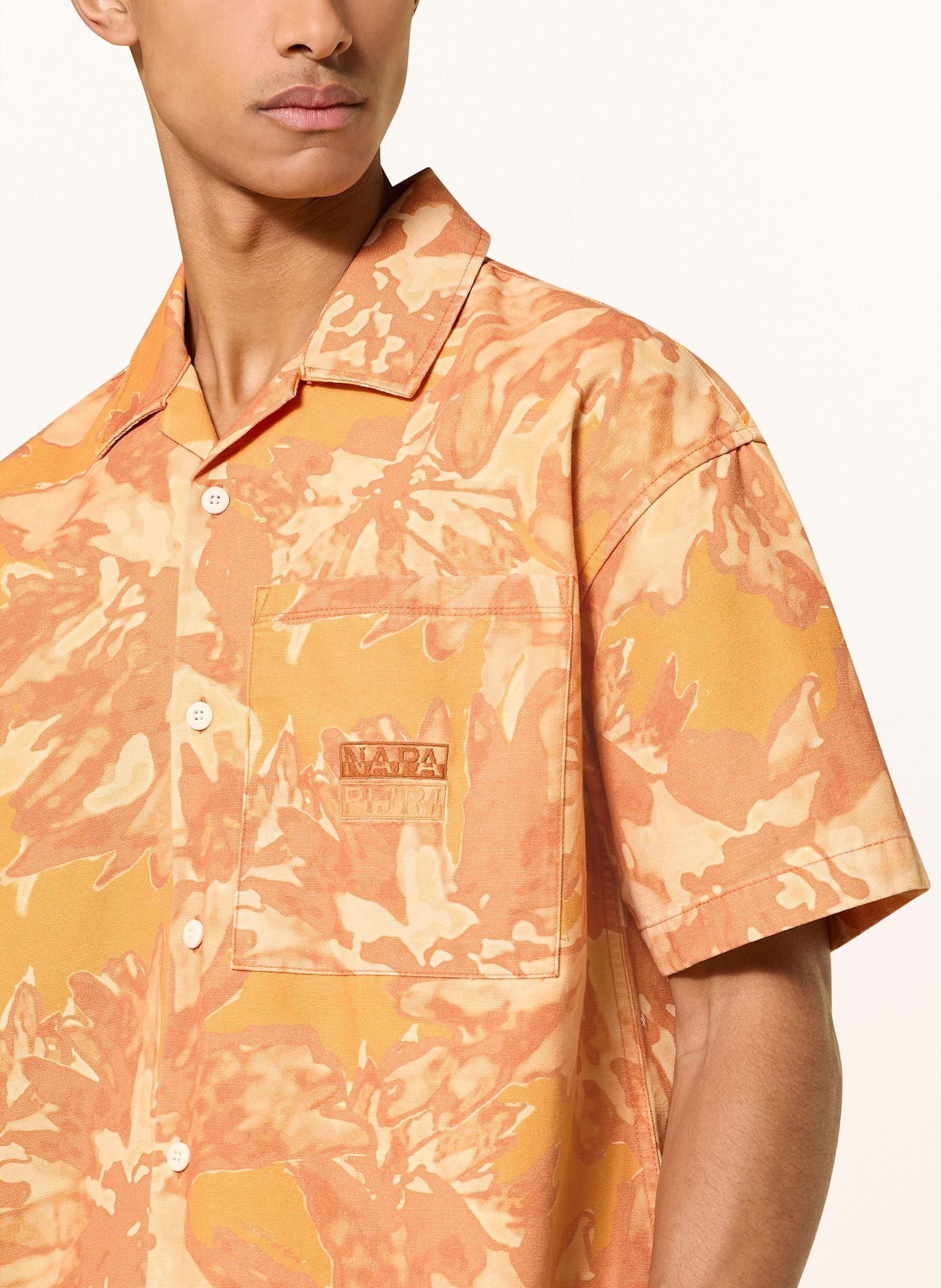 NAPAPIJRI Resort shirt TALLA Comfort Fit: ORANGE/ DARK ORANGE/ LIGHT ORANGE