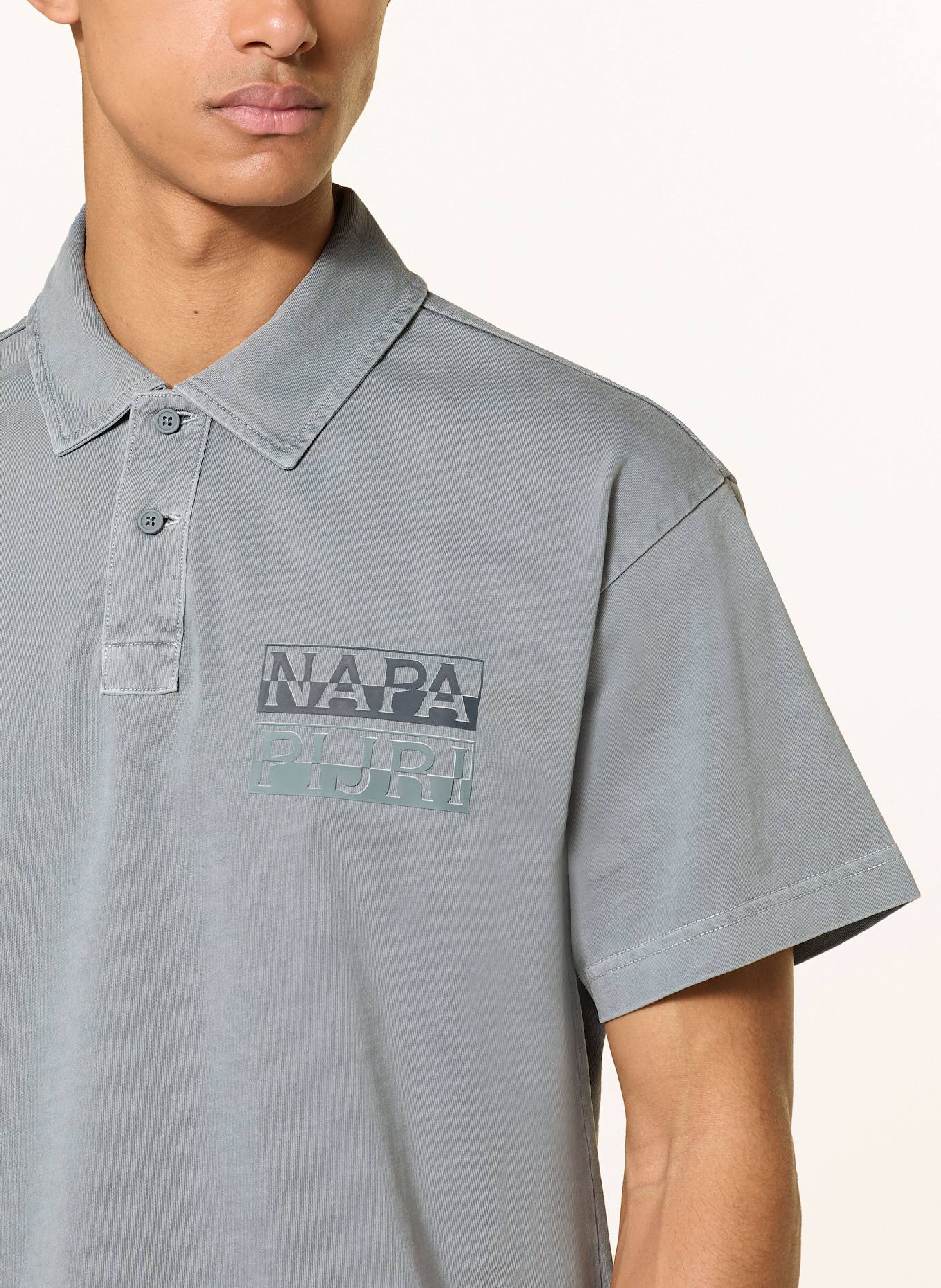 NAPAPIJRI Jersey polo shirt E-CORTONA: DARK GRAY