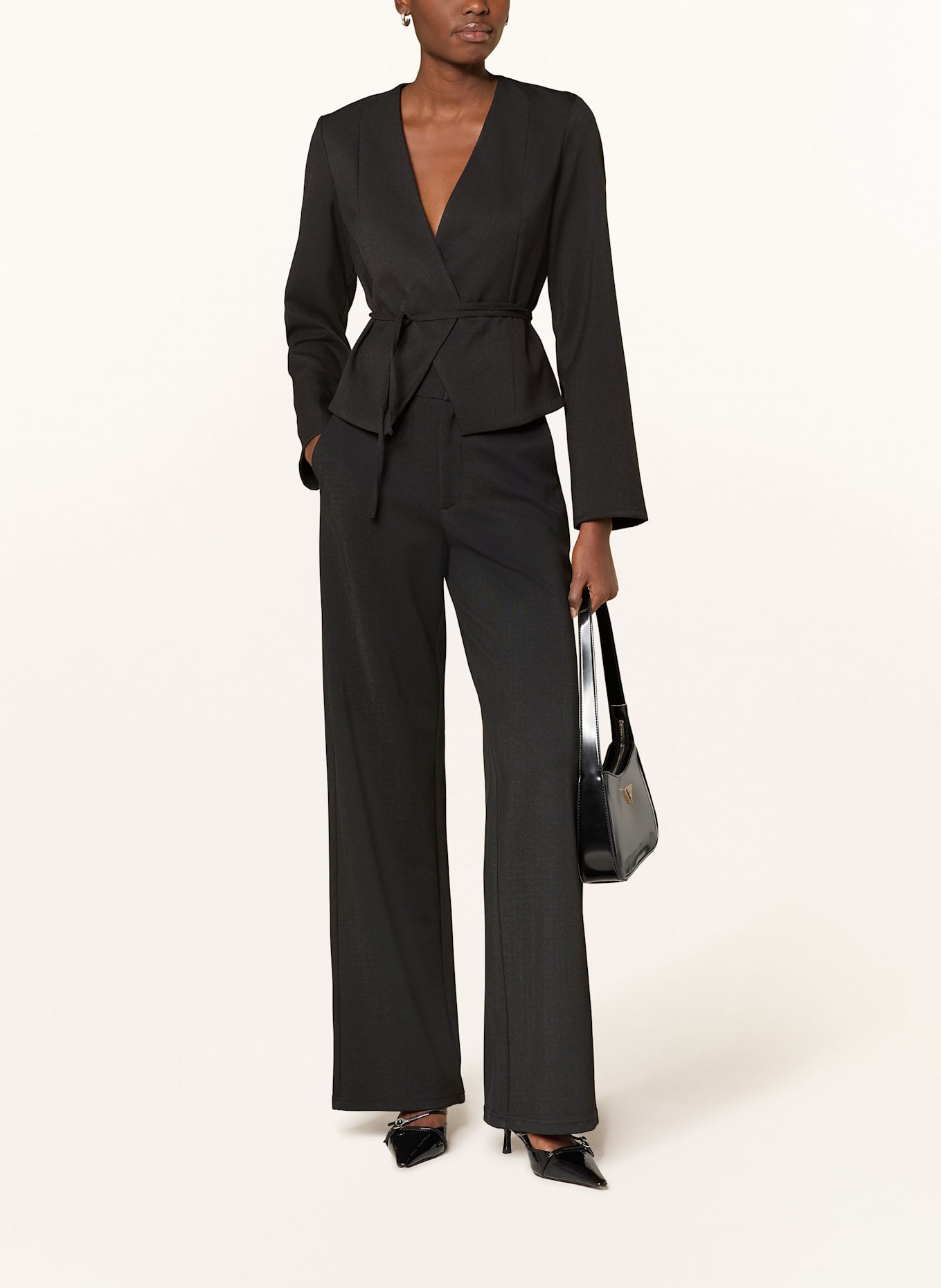 NEO NOIR NATHALIE wide leg trousers: BLACK