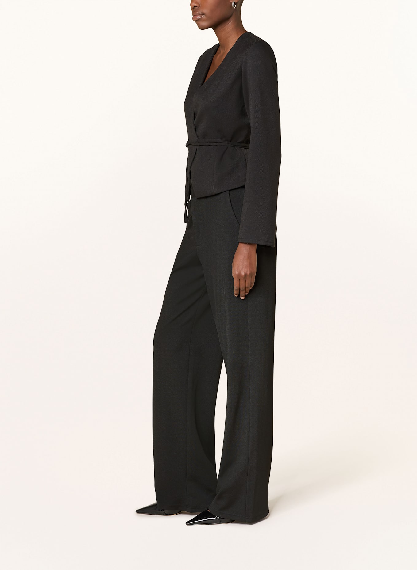 NEO NOIR NATHALIE wide leg trousers: BLACK