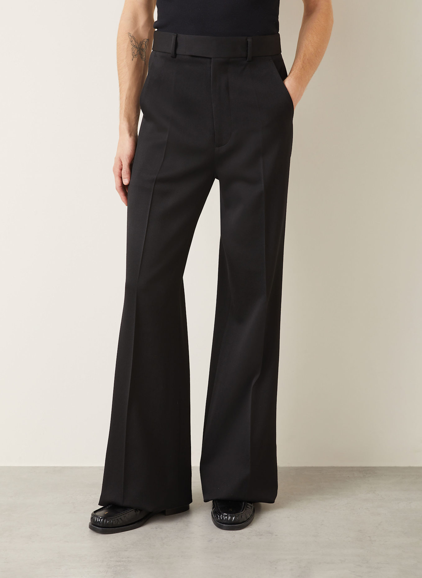 AMIRI Flare fit trousers: BLACK