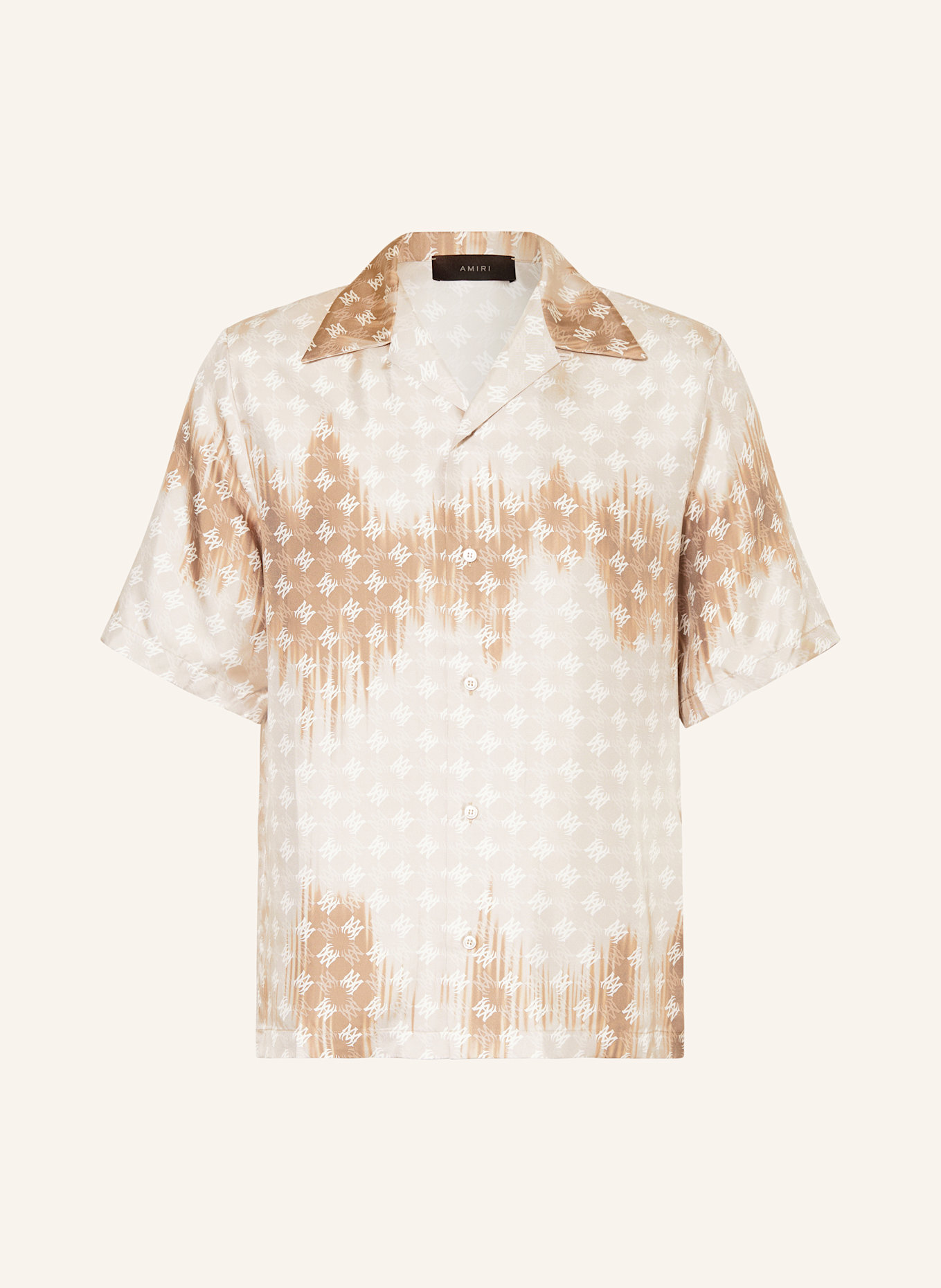 AMIRI Resort shirt comfort fit in silk: CAMEL