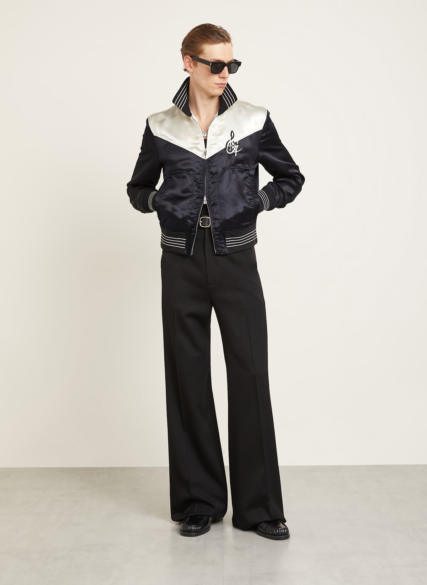 AMIRI Bomber jacket: BLACK/ WHITE GOLD