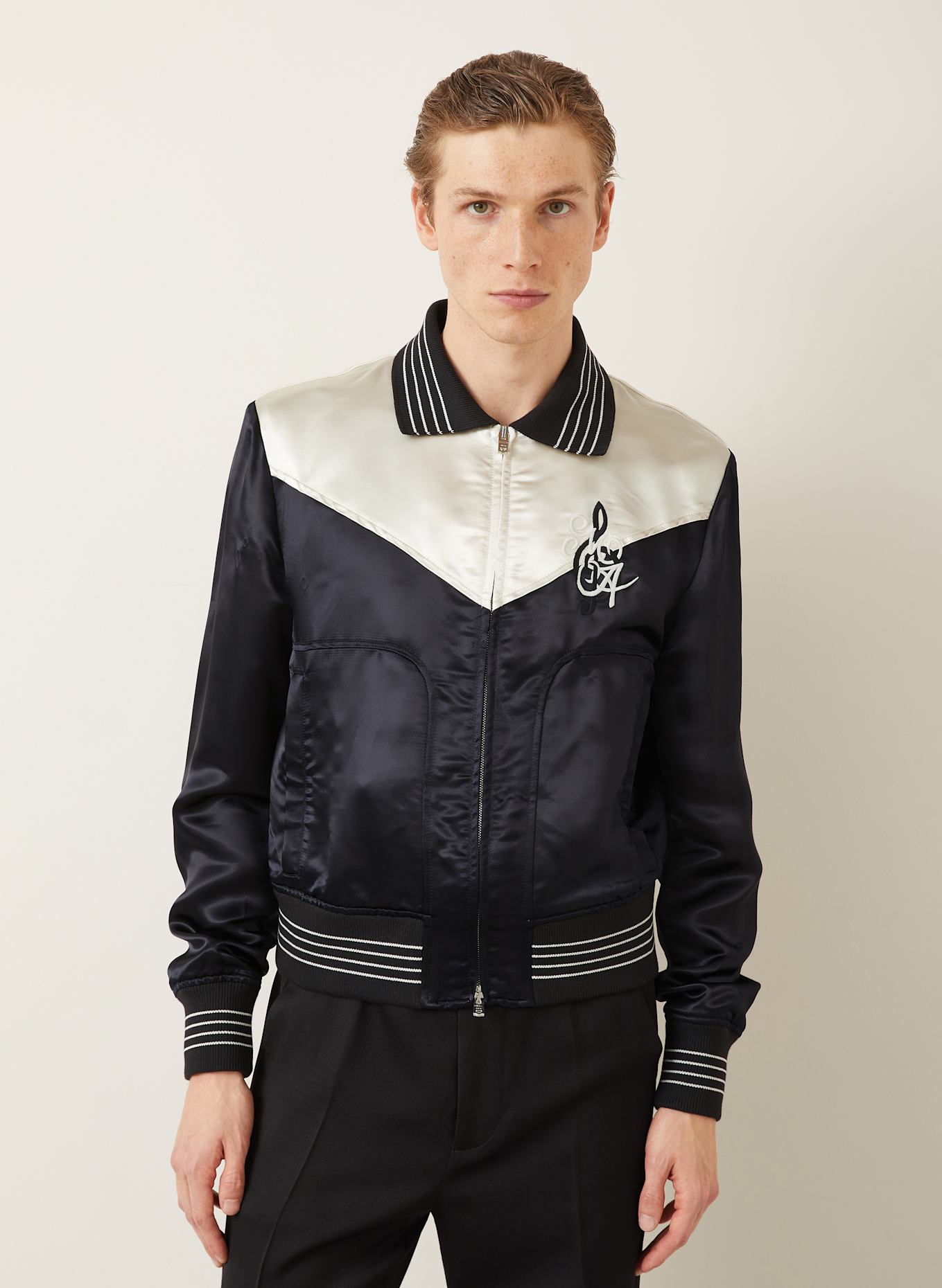 AMIRI Bomber jacket: BLACK/ WHITE GOLD