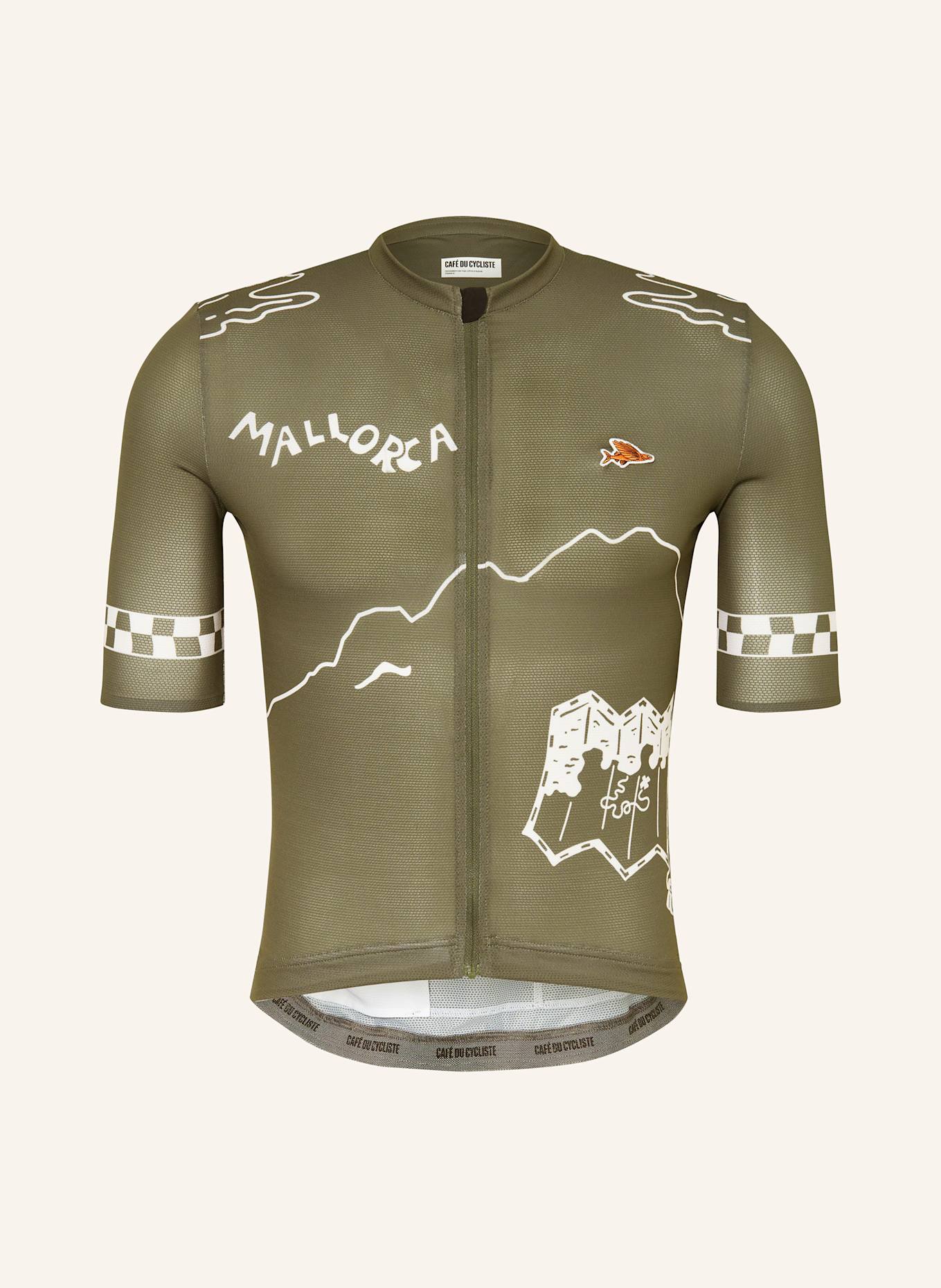 CAFÉ DU CYCLISTE Cyklistický dres SA CALOBRA: KHAKI / REŽNÁ