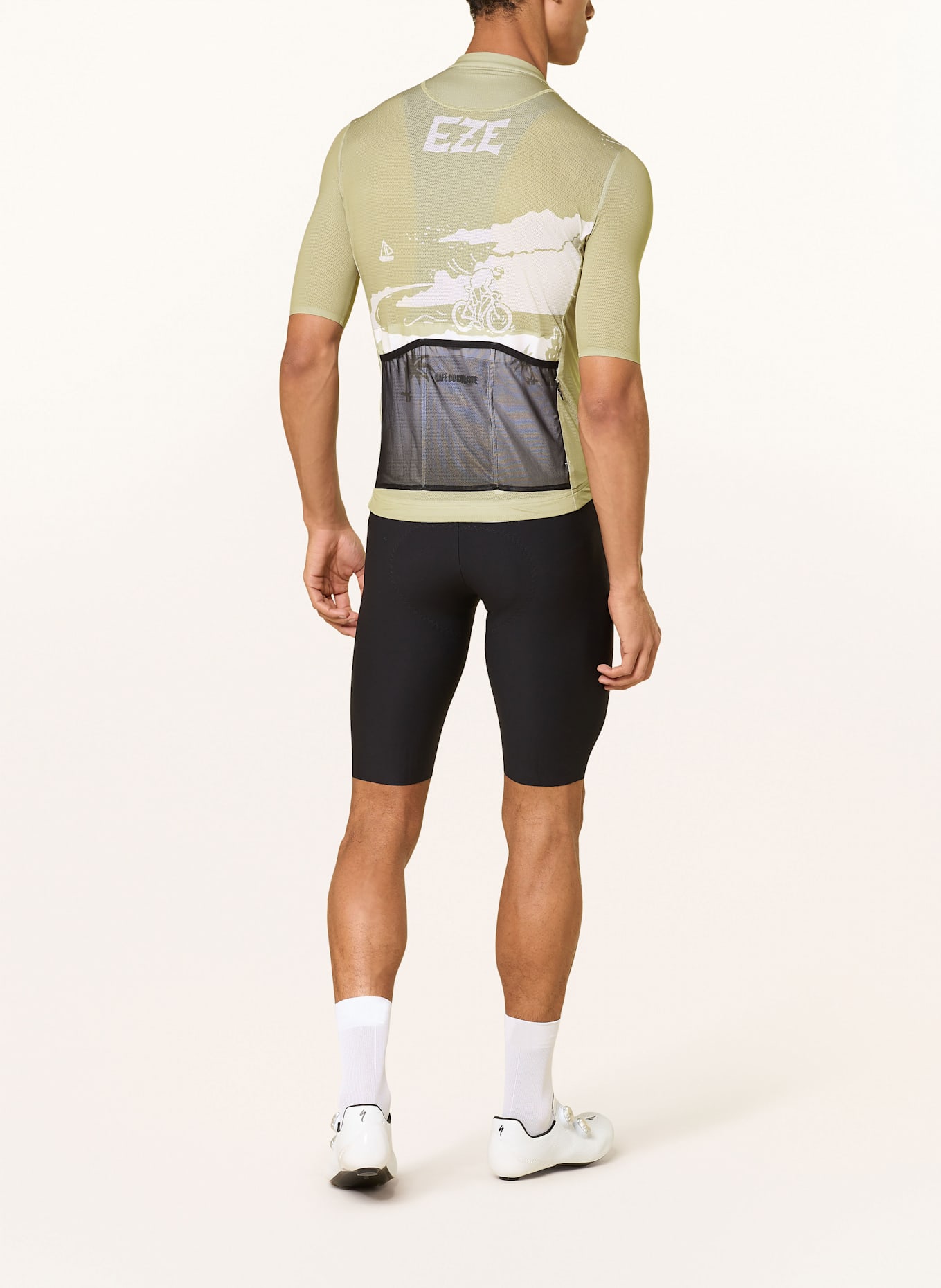 CAFÉ DU CYCLISTE Koszulka kolarska EZE: OLIWKOWY