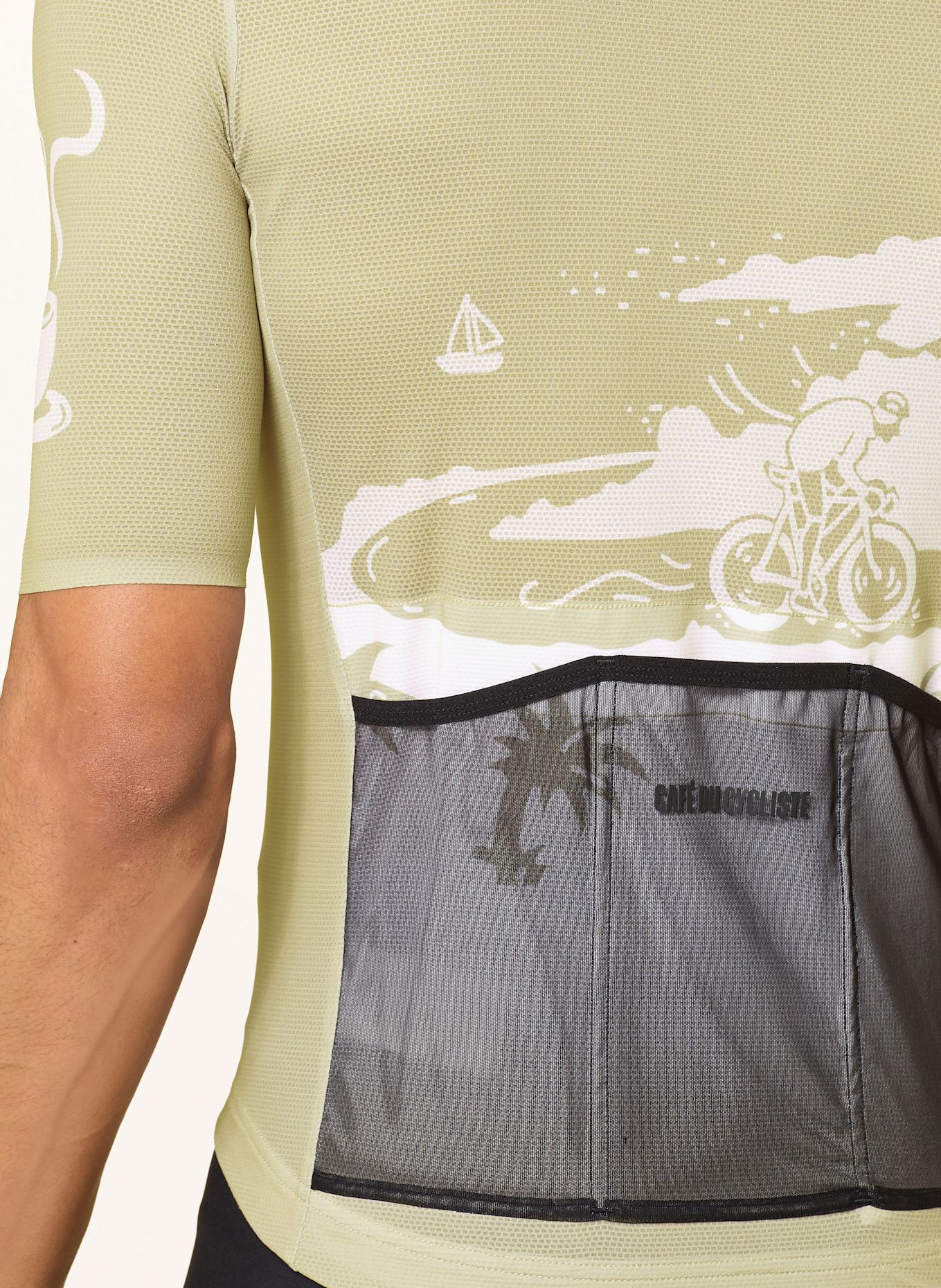 CAFÉ DU CYCLISTE Koszulka kolarska EZE: OLIWKOWY