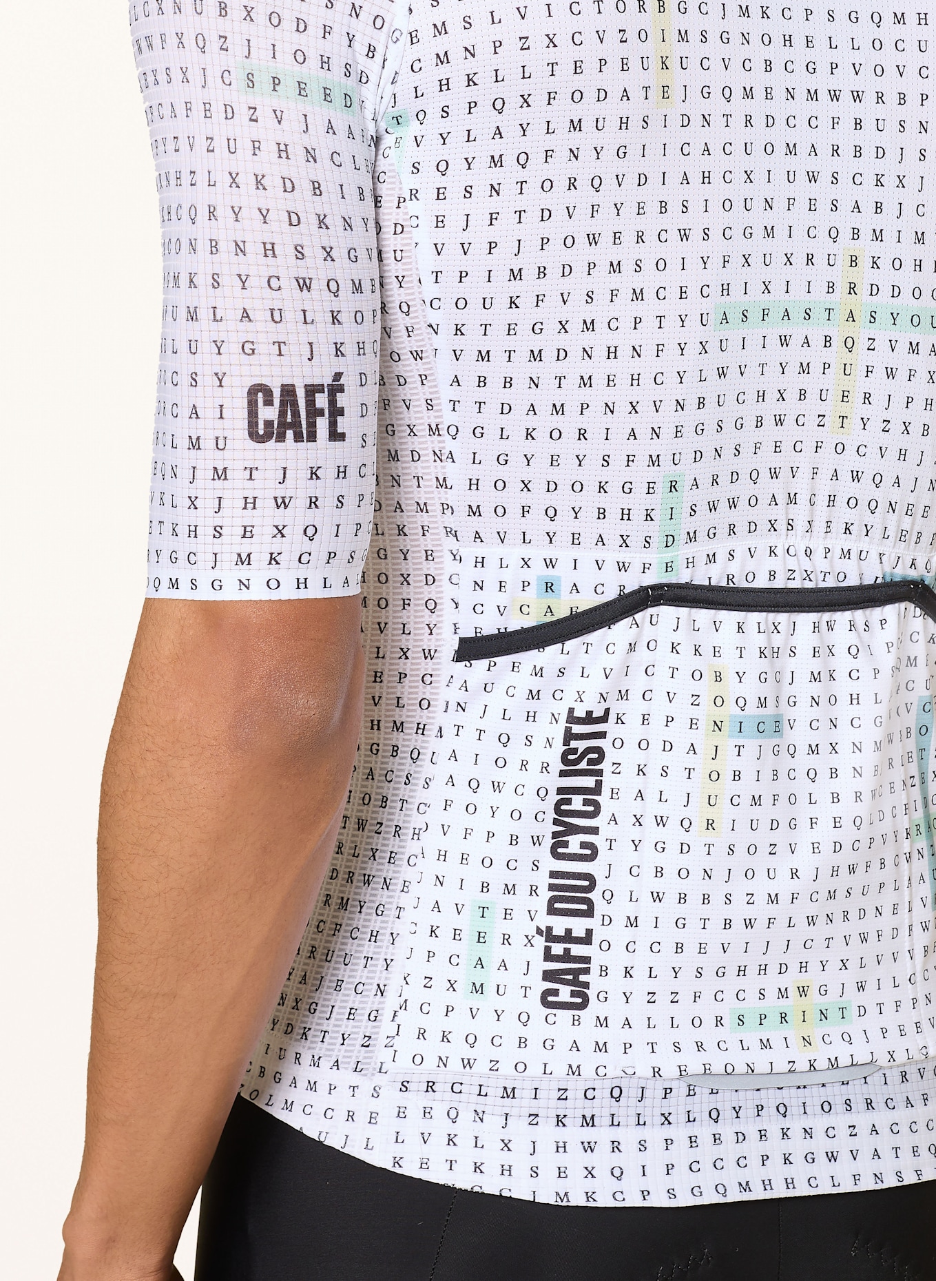 CAFÉ DU CYCLISTE Cyklistický dres ANGELINE: BÍLÁ / ČERNÁ