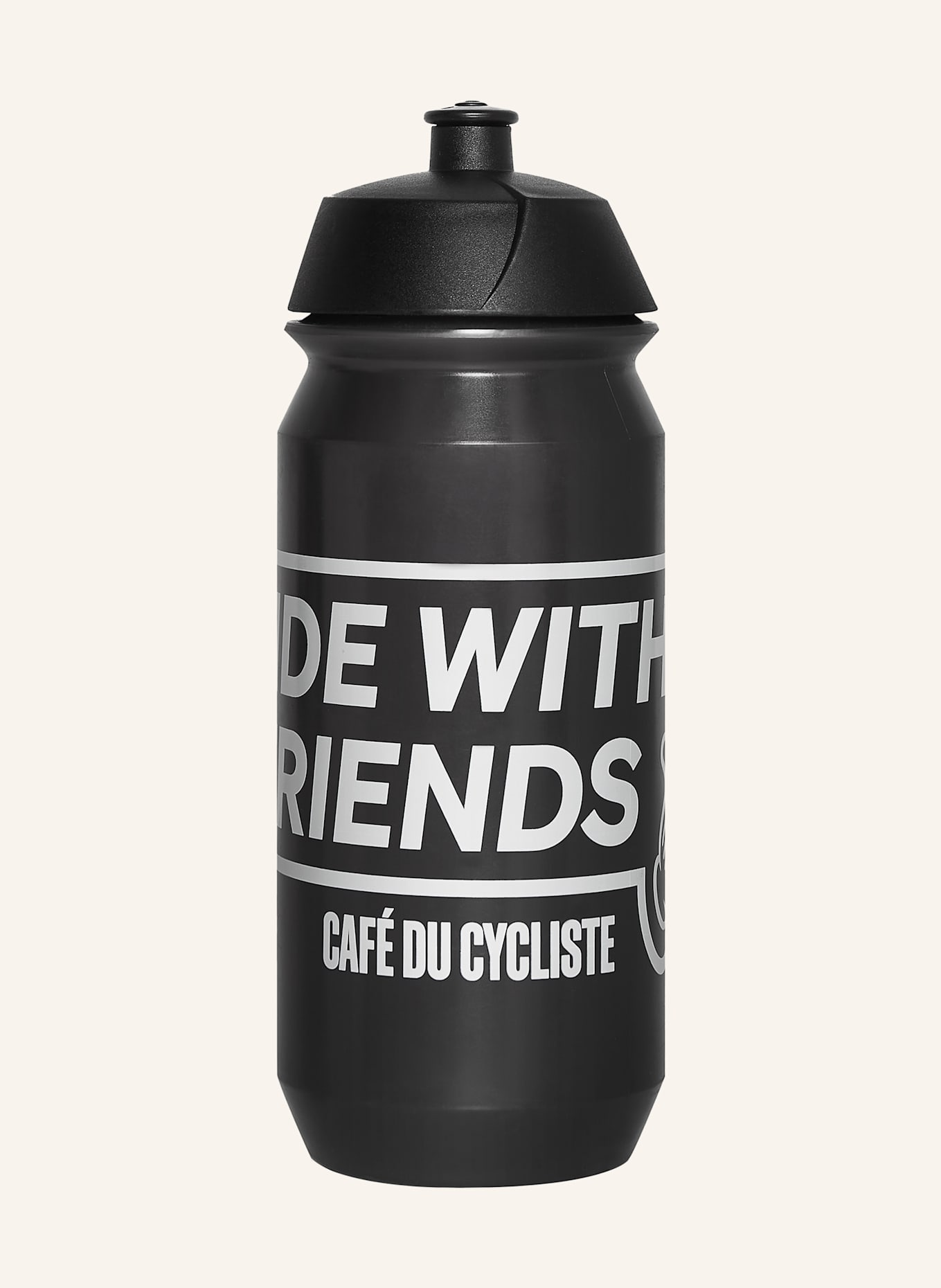 CAFÉ DU CYCLISTE Drikkeflaske RIDE WITH RIENDS: SORT